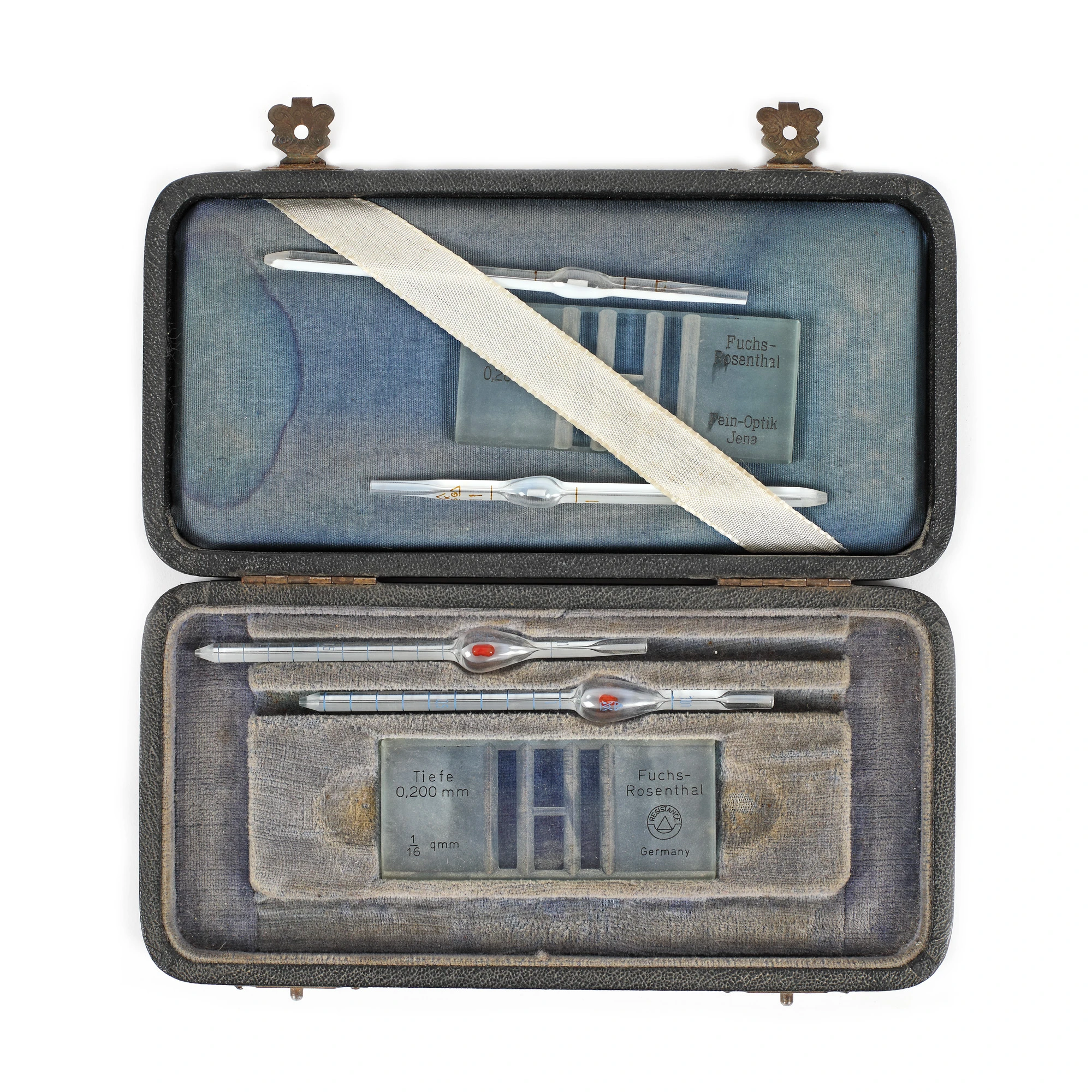 Kit for counting blood cells and measuring blood pH, Germany, middle 20th century