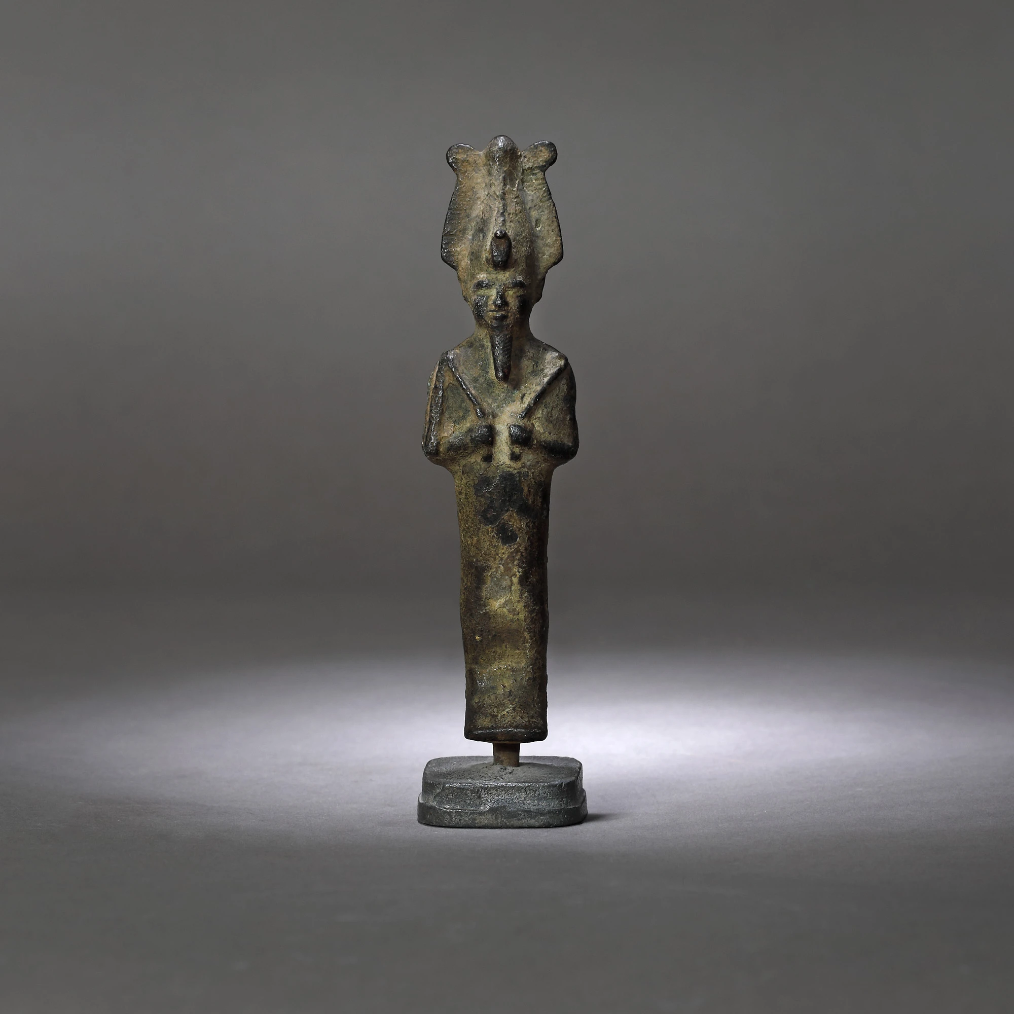 Egyptian bronze statuette, representing Osiris (god of life, afterlife and resurrection), probably the 3rd Intermediate Period, 8th-5th century B.C.