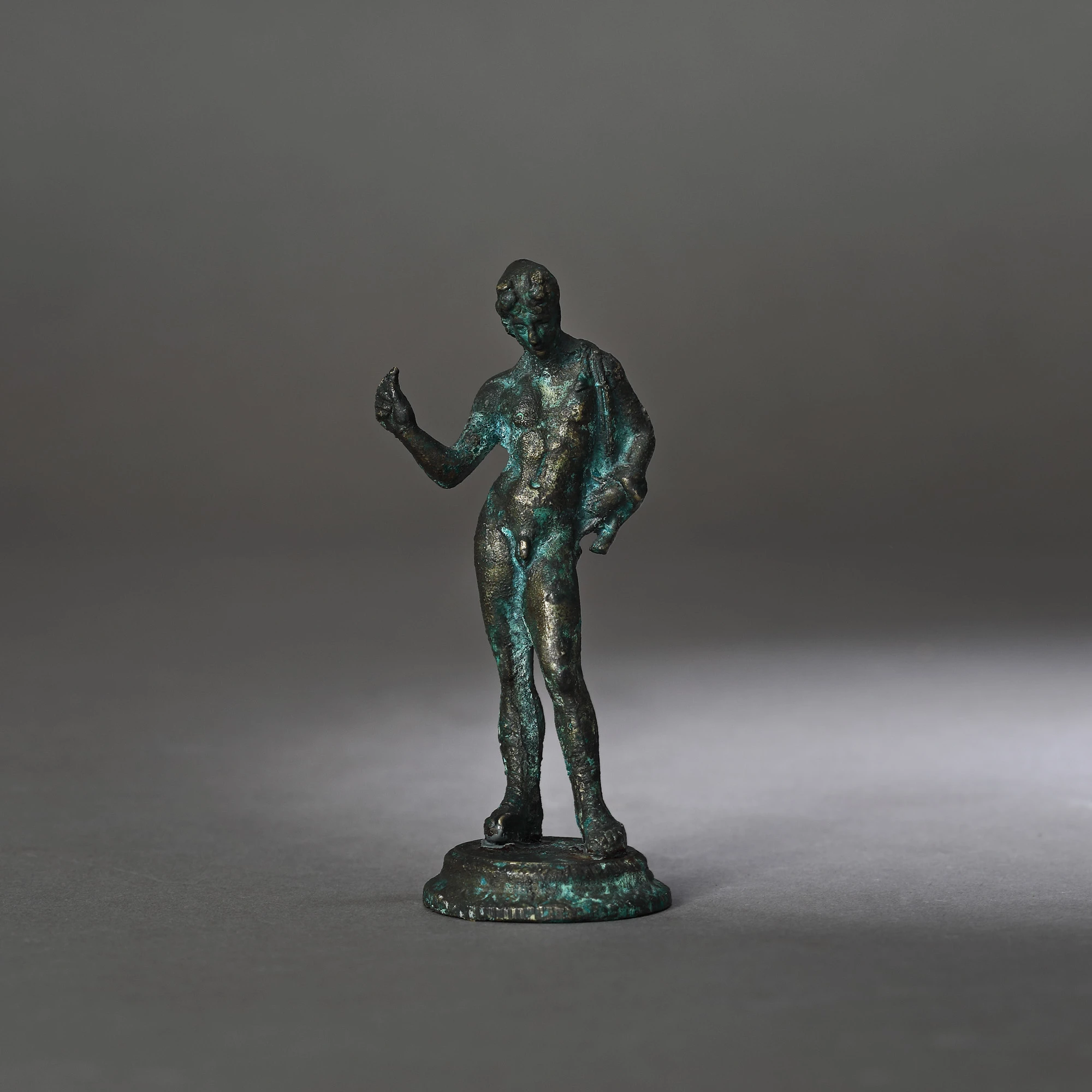 Bronze statuette depicting an ephebe, 2nd-1st century B.C.