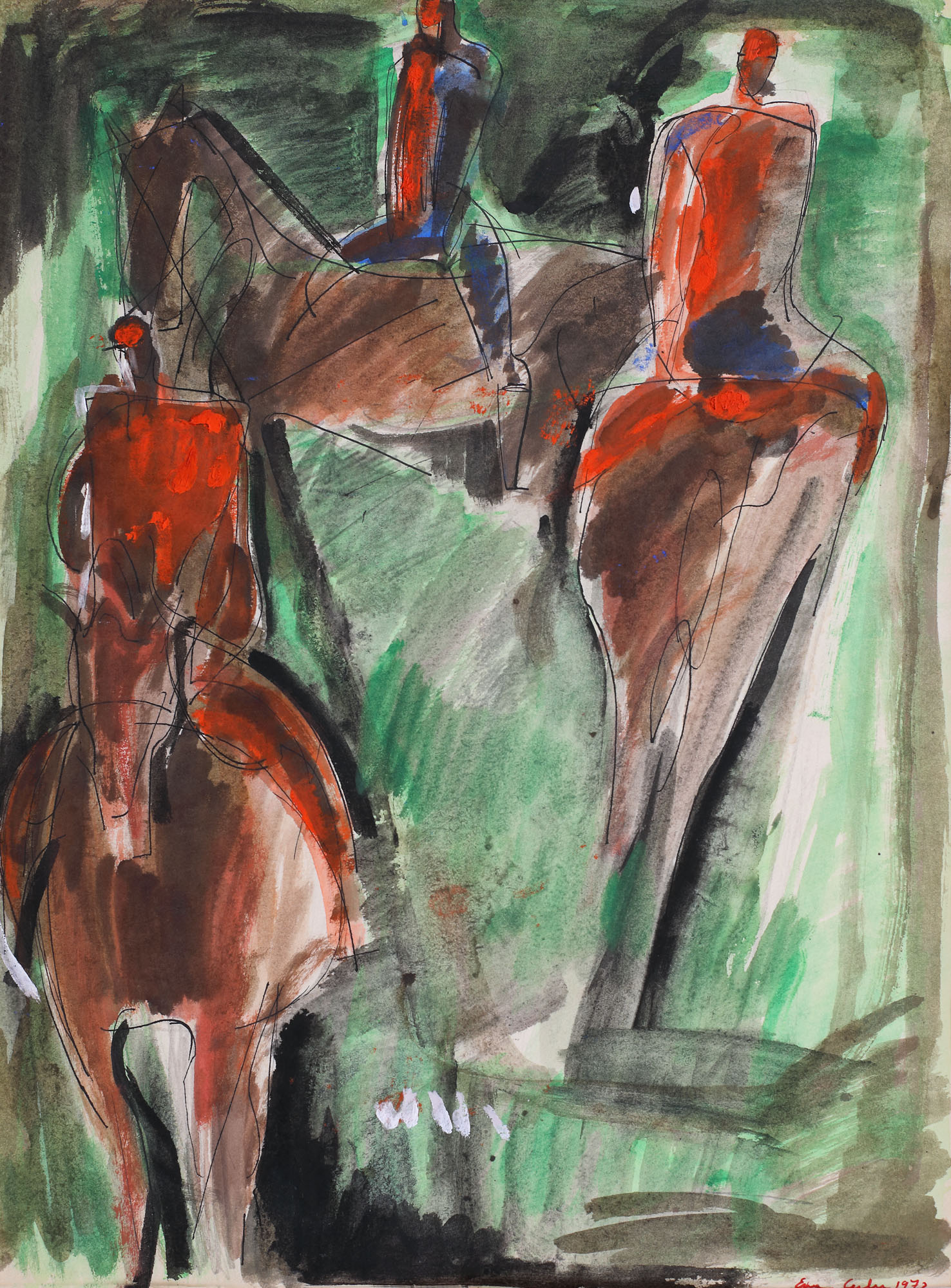 Horses In The Arena