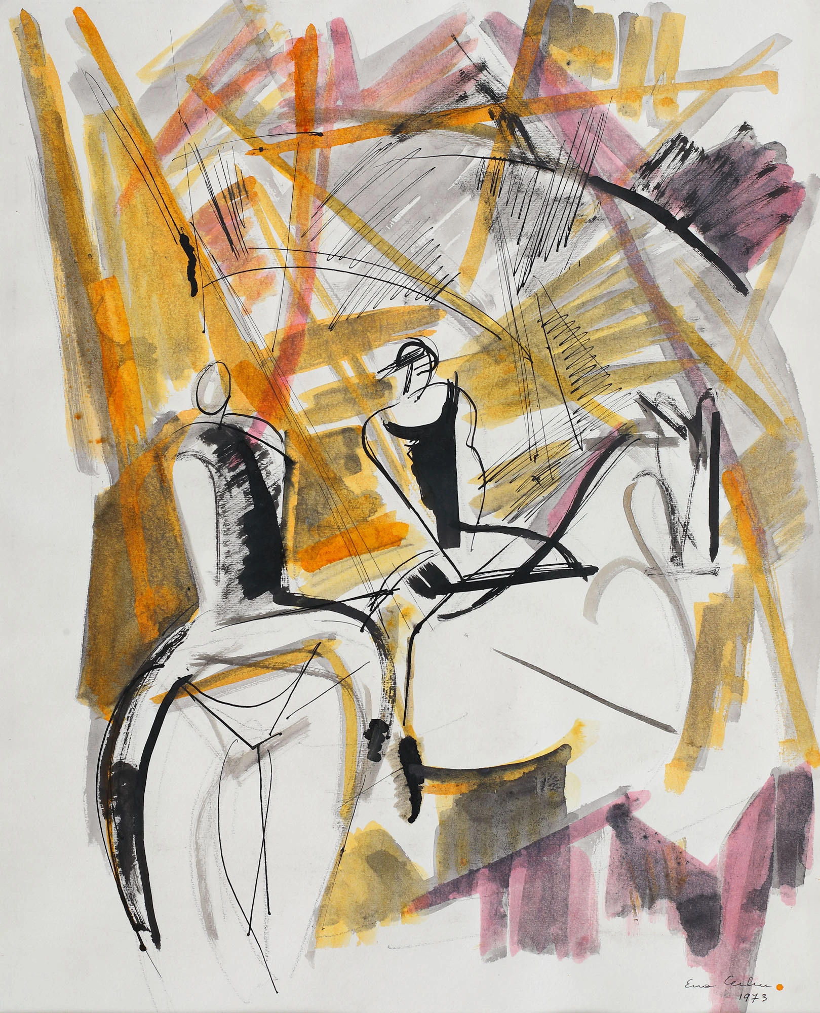 Horses In The Arena