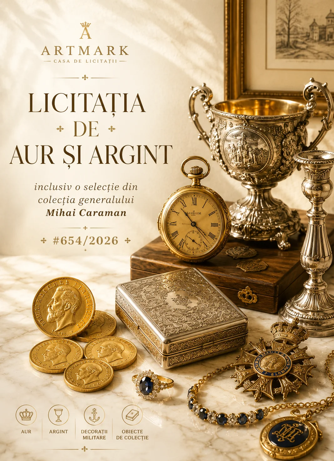 Gold and Silver Auction, including a selection from General Mihai Caraman's collection #654/2026