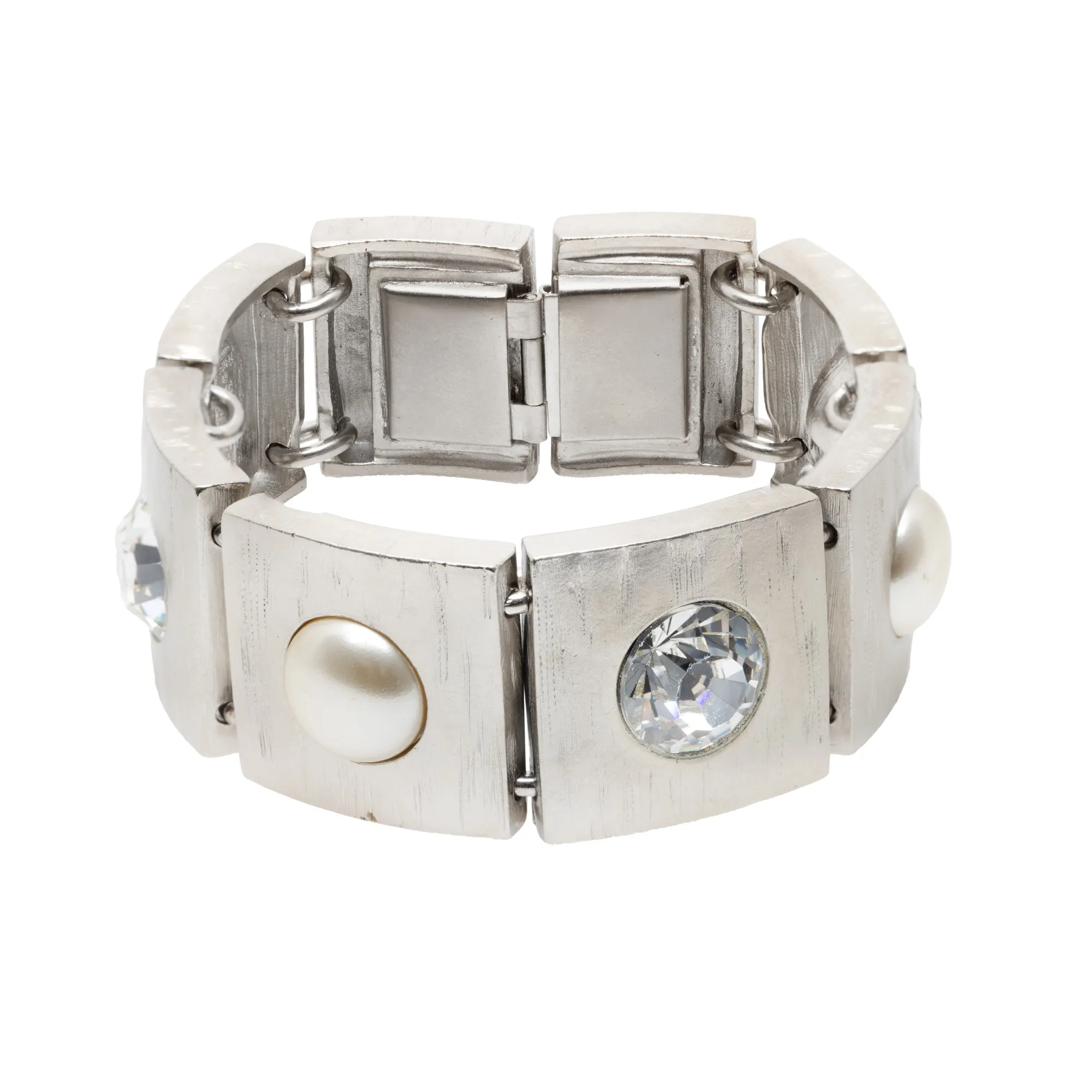 Yves Saint Laurent bracelet, decorated with alternating stones and pearls, circa 1985