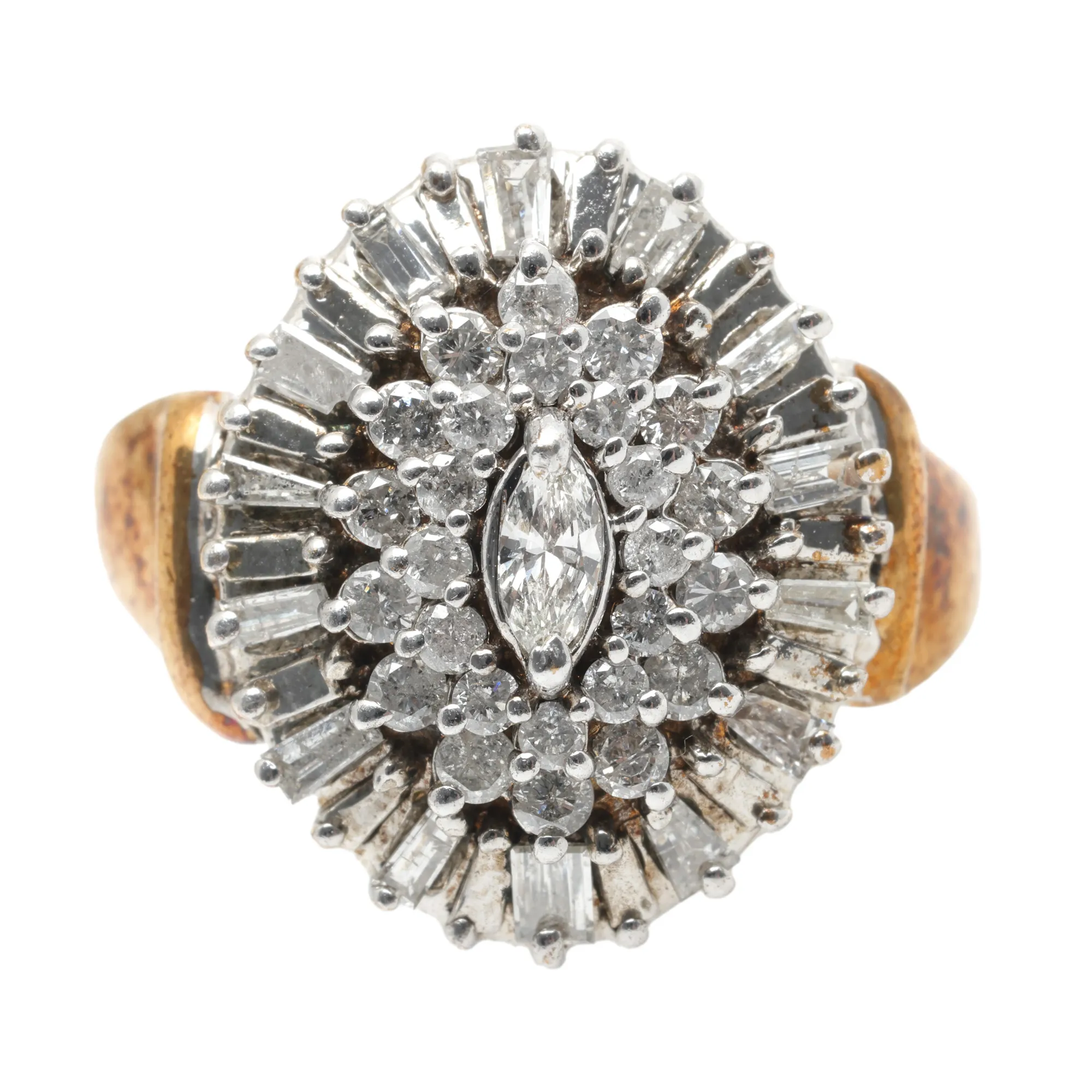 Gold Ring, Paved with Diamonds