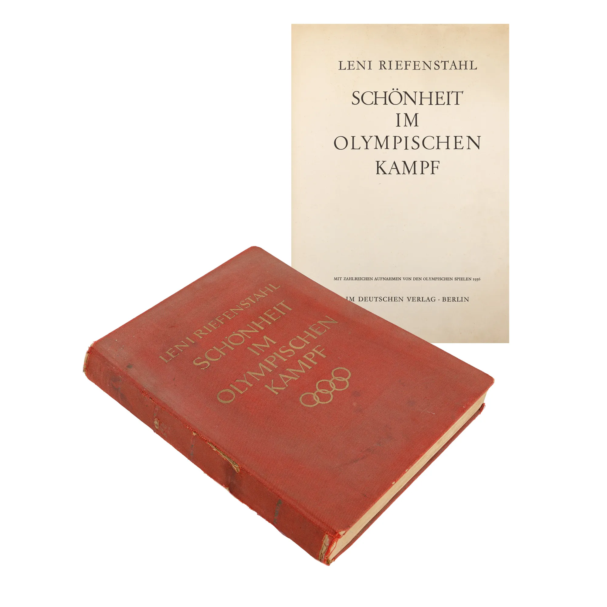 "Beauty in the Olympic Struggle", by Leni Riefenstahl, German, Berlin, 1936, the book of Hitler's Olympics film