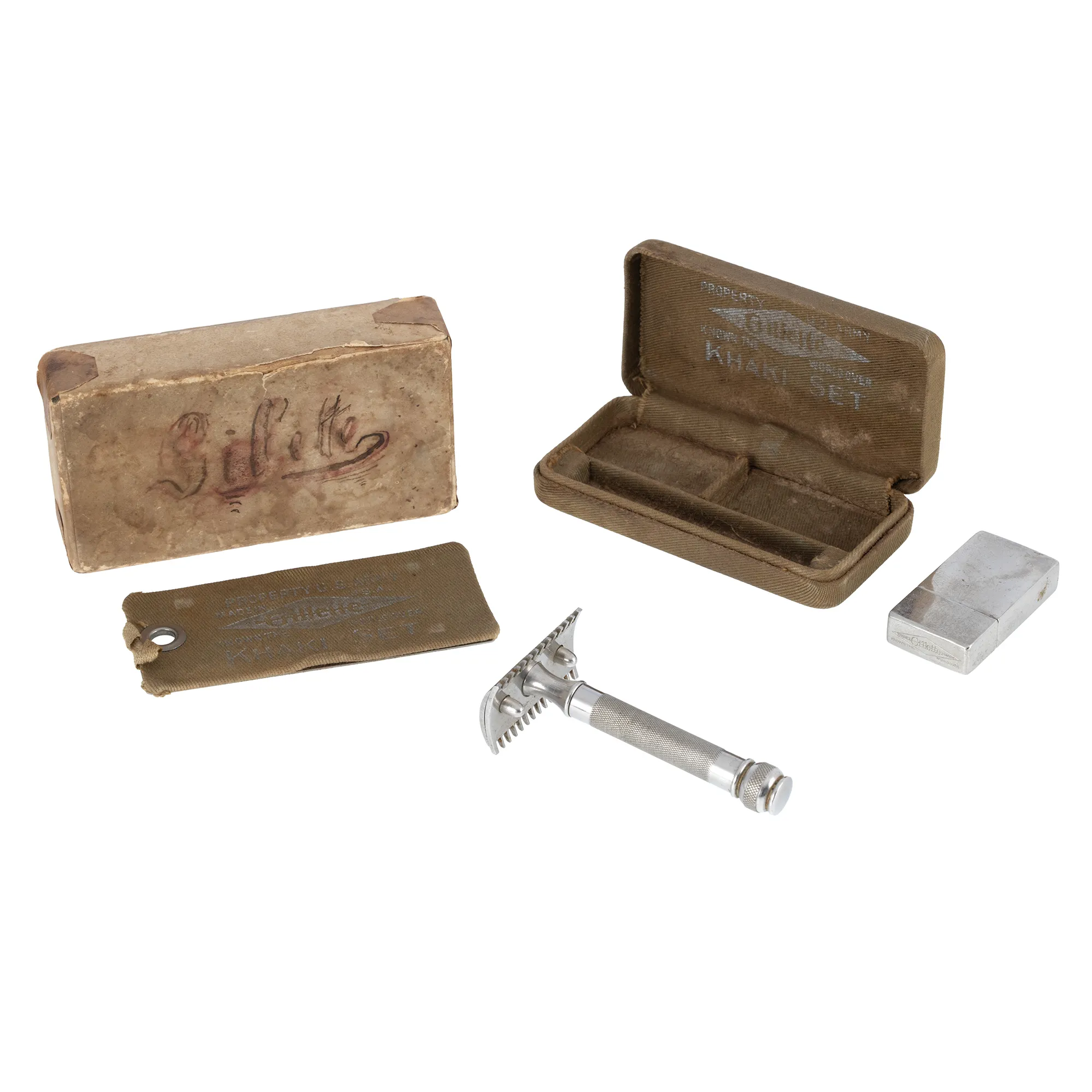 Gillette Shaving Set for American Soldiers, World War I period