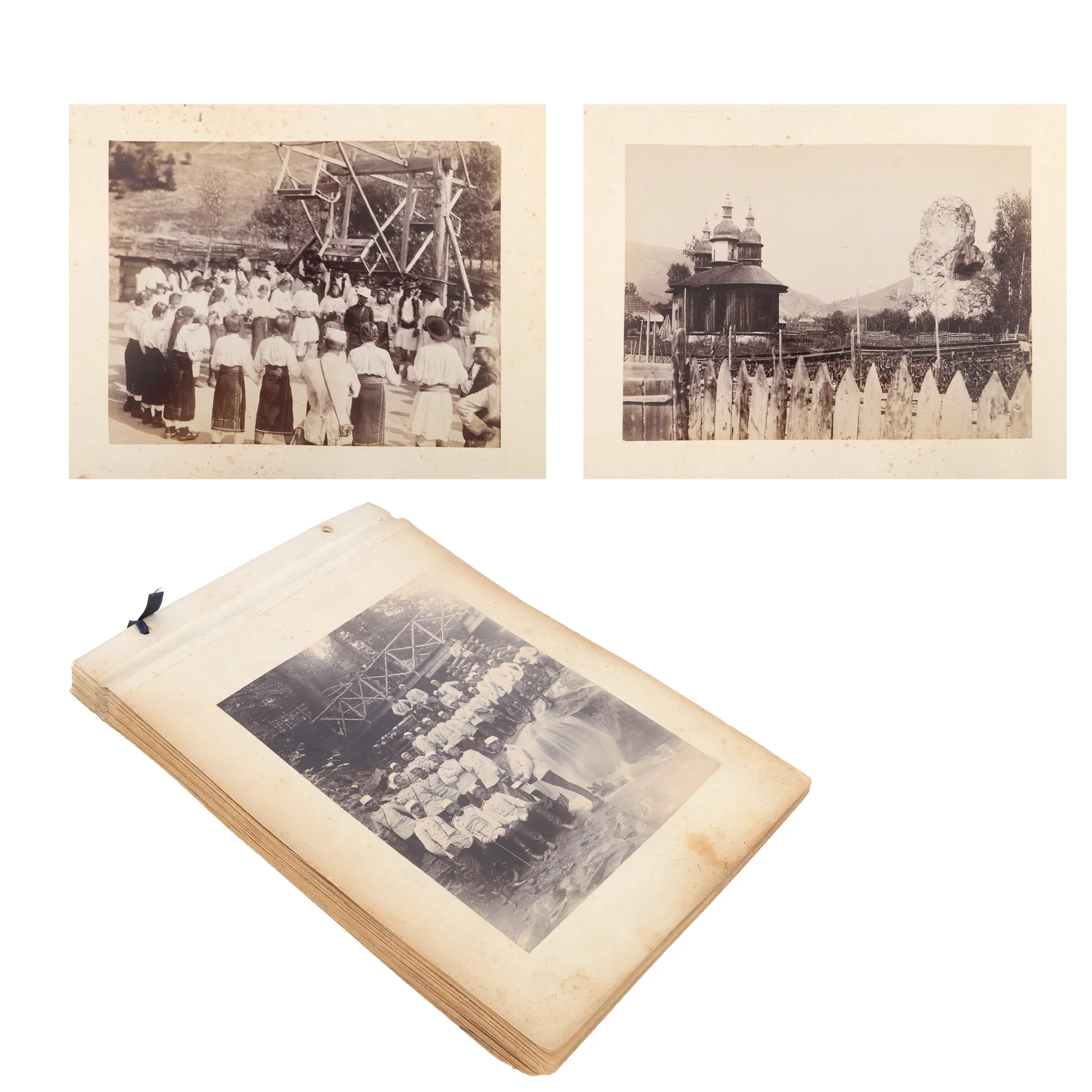 Photographic Album "Visit of the Higher War School in the Piatra Neamț - Suceava - Broșteni Area", 1890, 54 photographs, rare collector's item