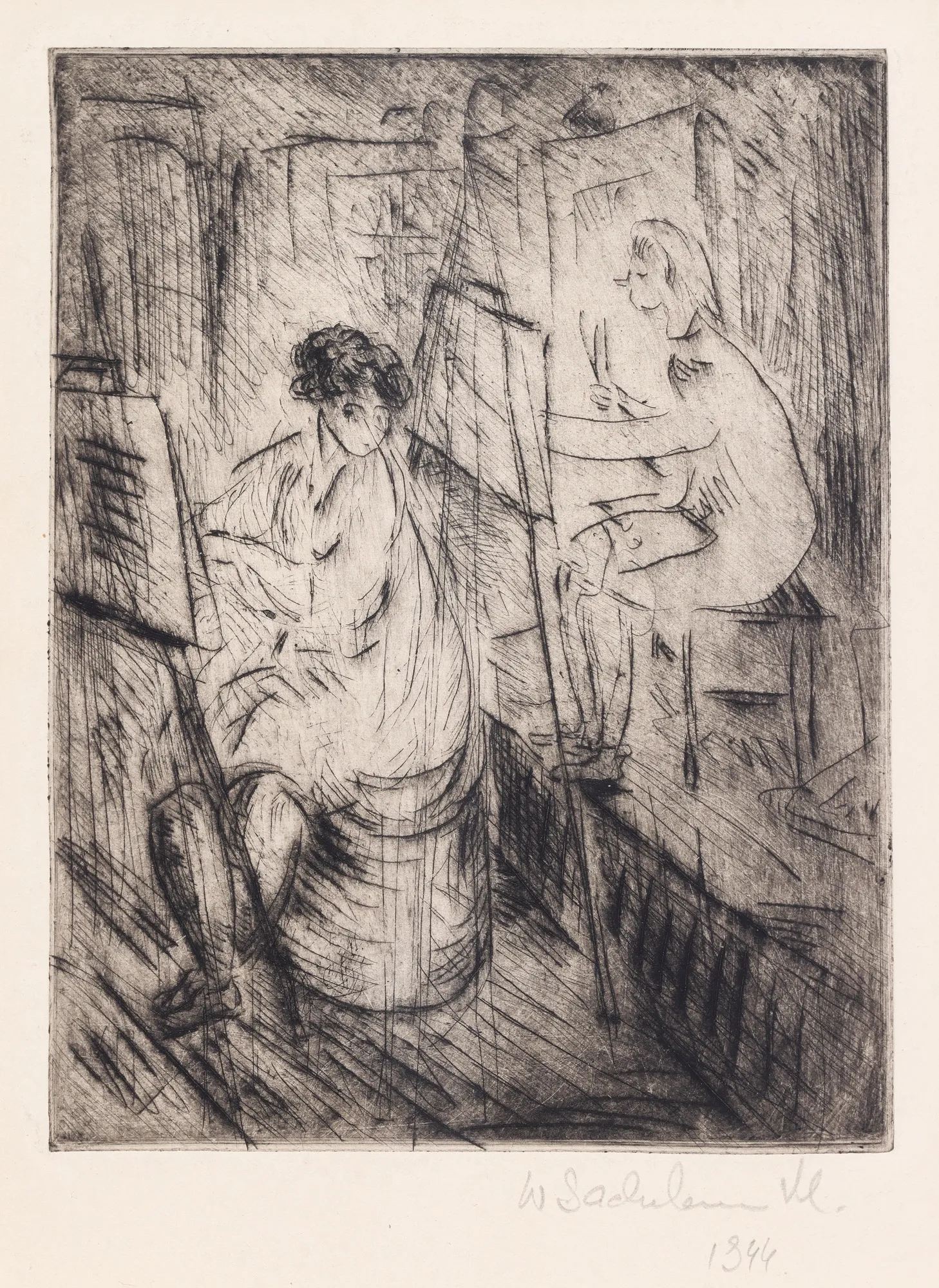 In the painting workshop