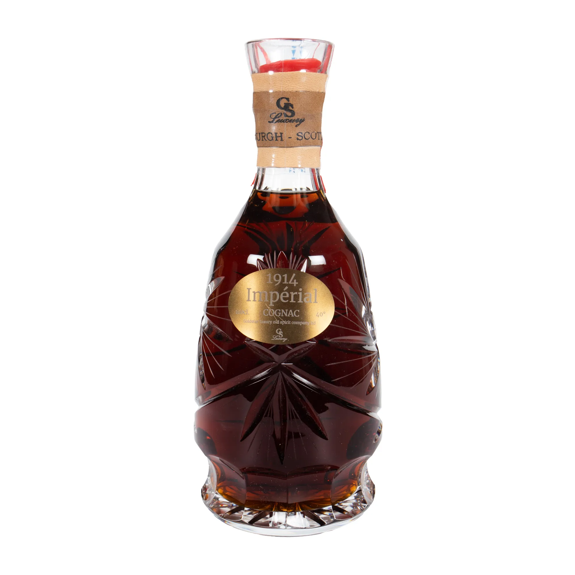 Grand Armagnac Imperial 1914 Old Reserve, 1st x 1l, rebottled in crystal decanter