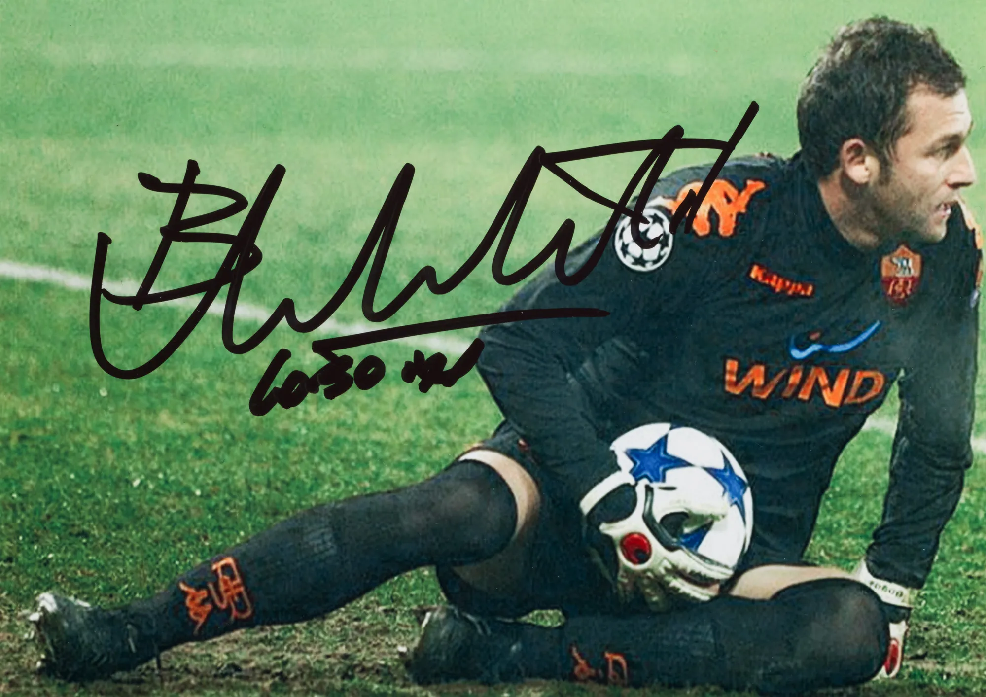 Photograph depicting Bogdan Lobonț, with the athlete's handwritten signature