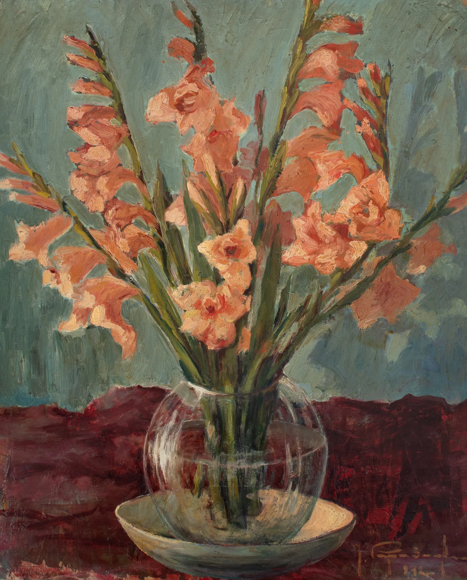 Vas cu gladiole