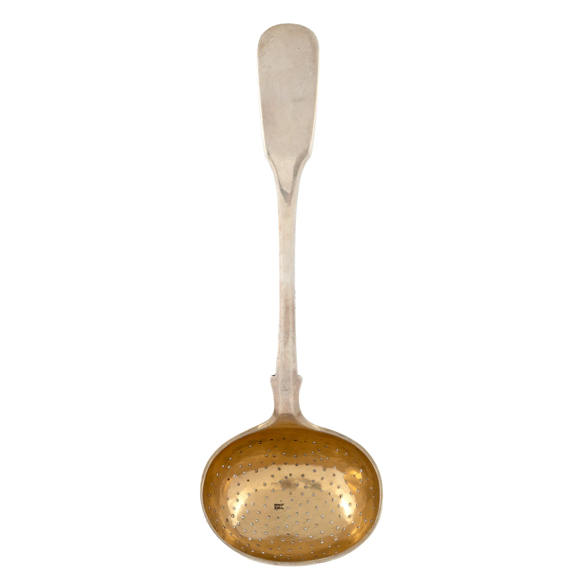 Partially gilt silver sieve, cca. 1846