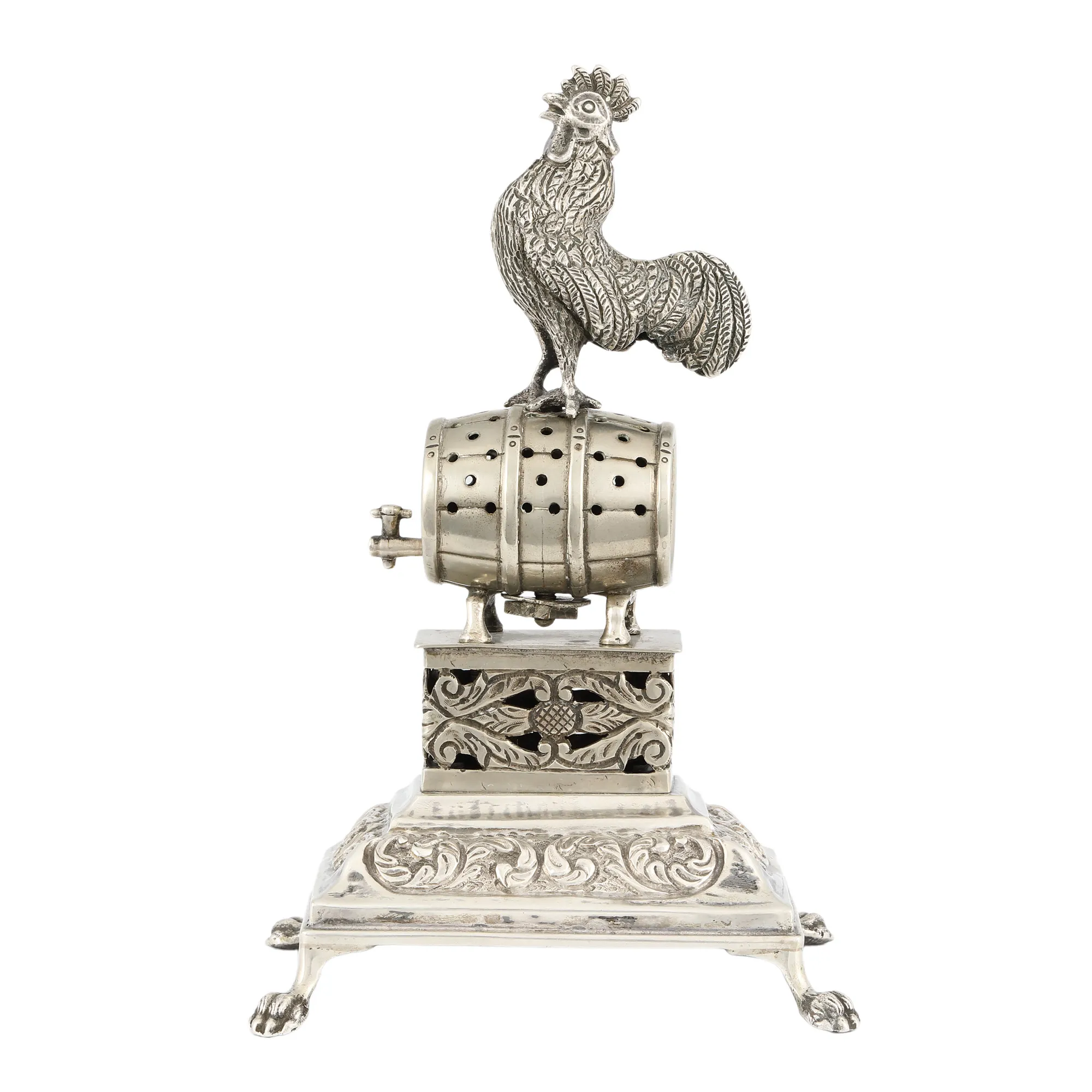 Silver toothpick holder, first half of the 19th century
