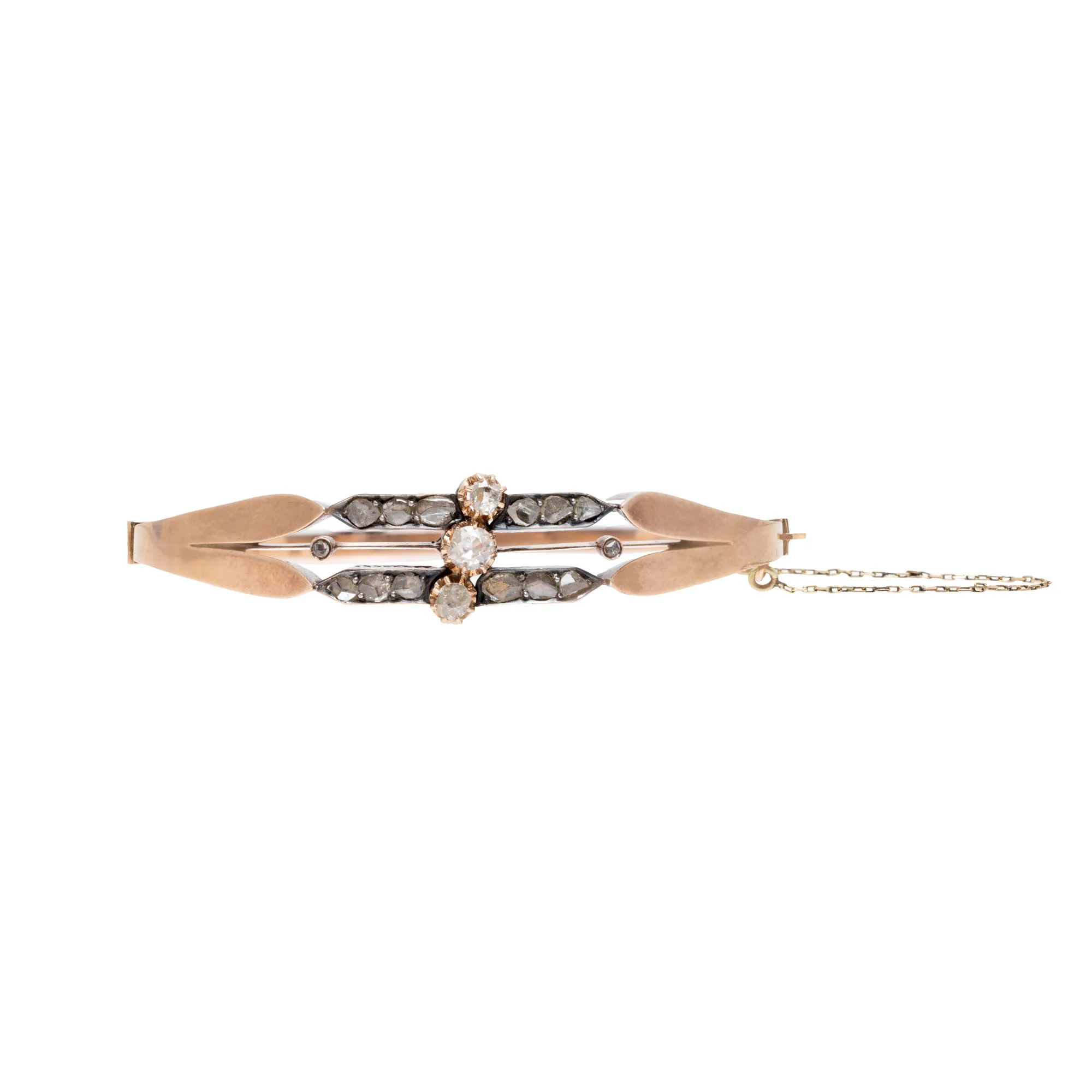 Gold and Silver Bracelet, decorated with diamonds