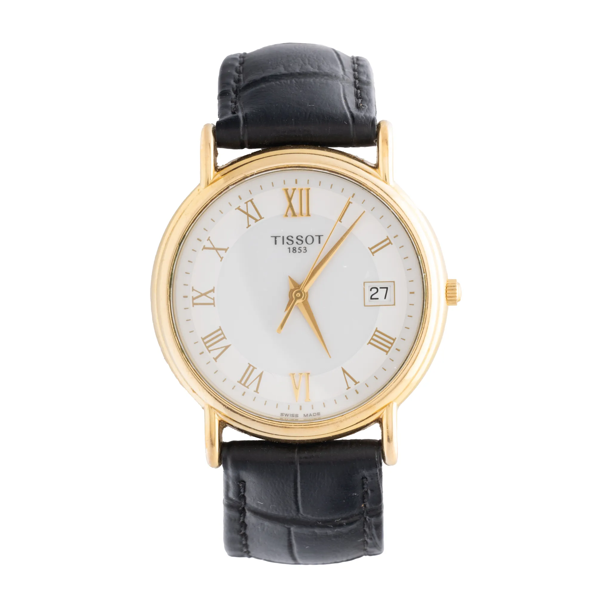 Ceas Tissot, din aur, de mână, bărbătesc, însoțit de cutia originală, card de garanție, manual de utilizare, broșuri