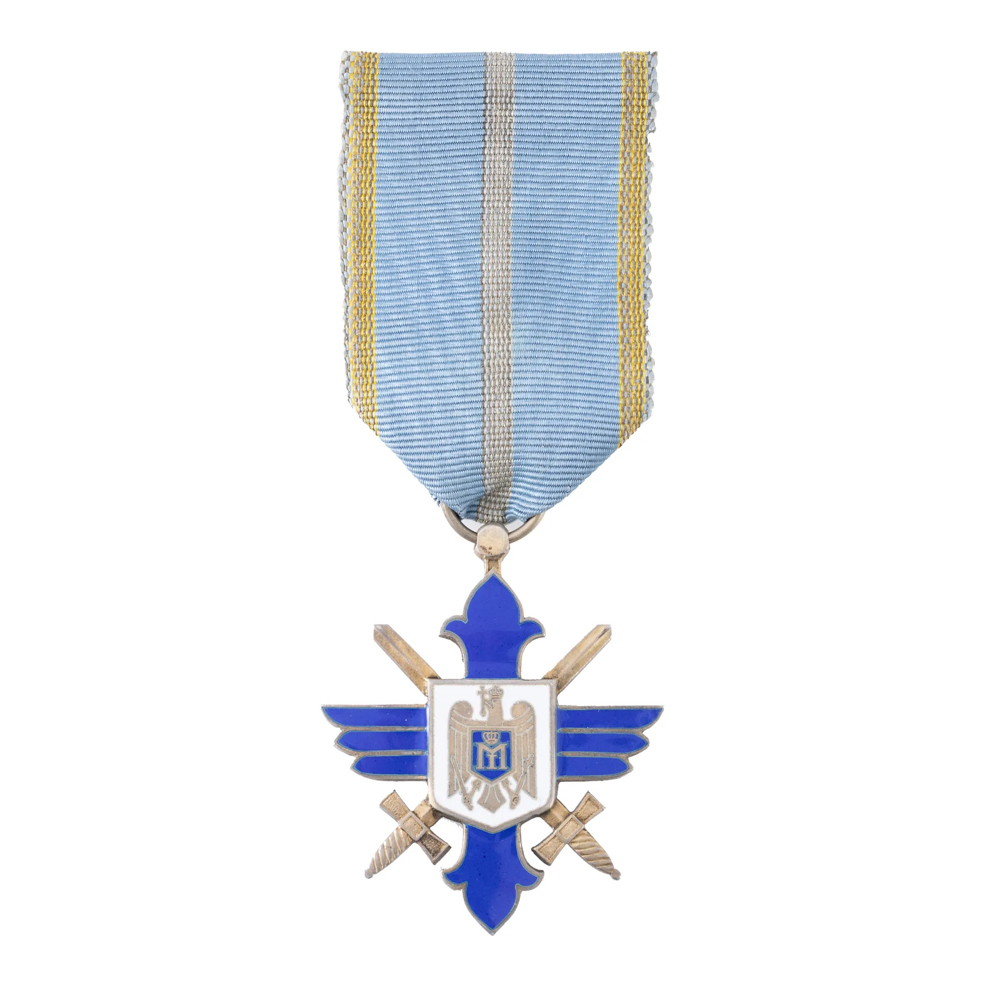 Ordinul ”Virtutea Aeronautică”, în grad de cavaler, model Mihai I, de război cu spade, argint, acordat piloților români și străini din cel de-al Doilea Război Mondial
