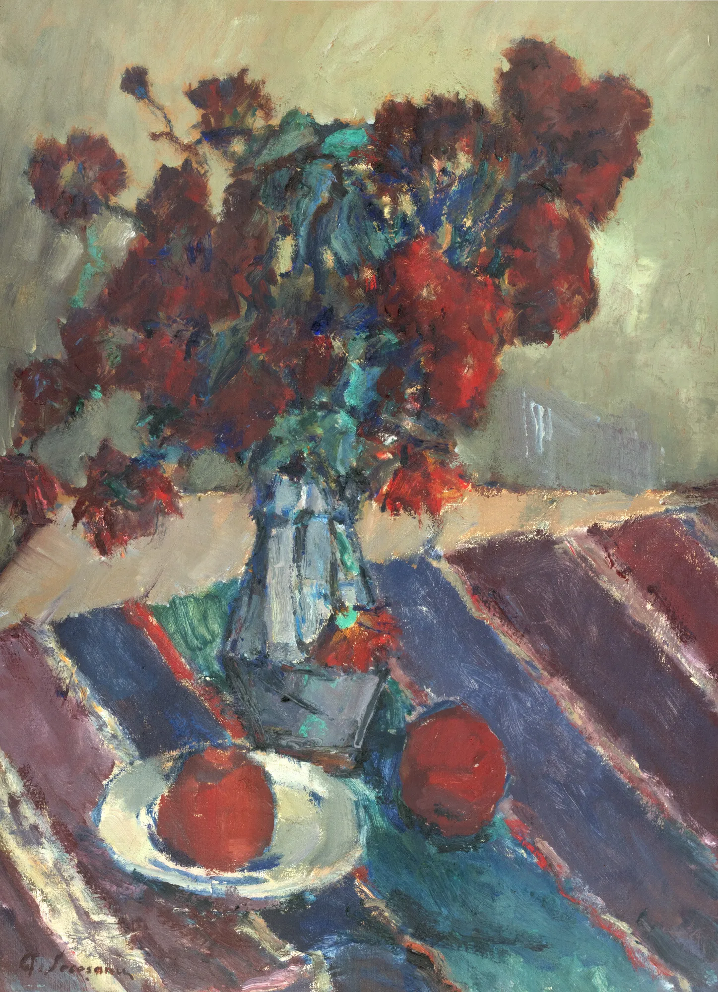 Still Life with Fruits and Carnations