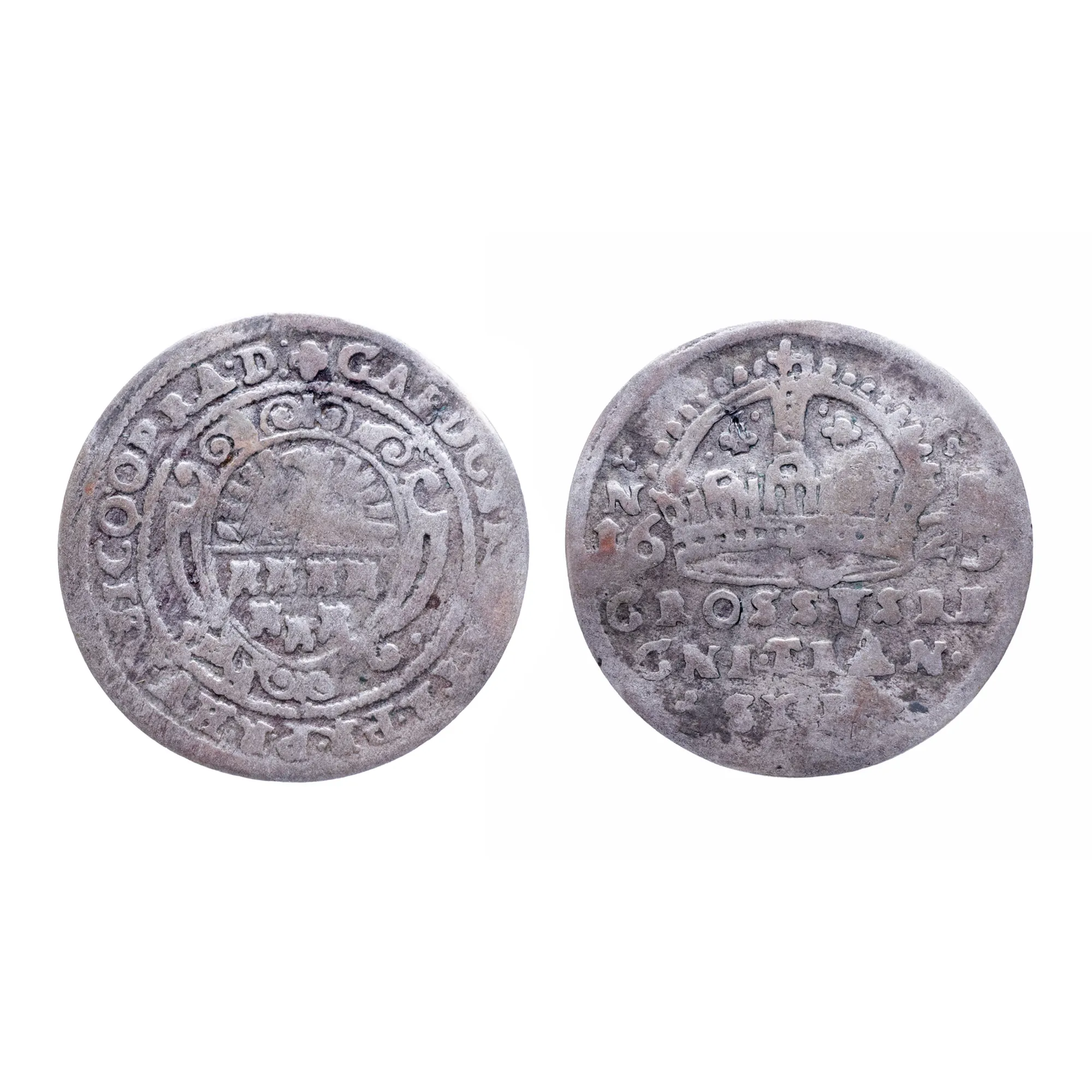 Monedă Gros, Gabriel Bethlen, Principatul Transilvaniei, 1625, bătută la Baia Mare, argint