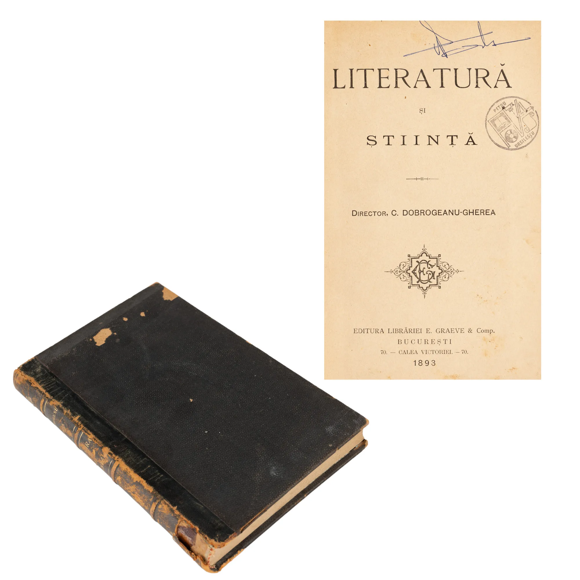 Revista ”Literatură și știință”, director Constantin Dobrogeanu-Gherea, București, 1893, primul an de apariție, cu ex-libris de proprietate, piesă rară