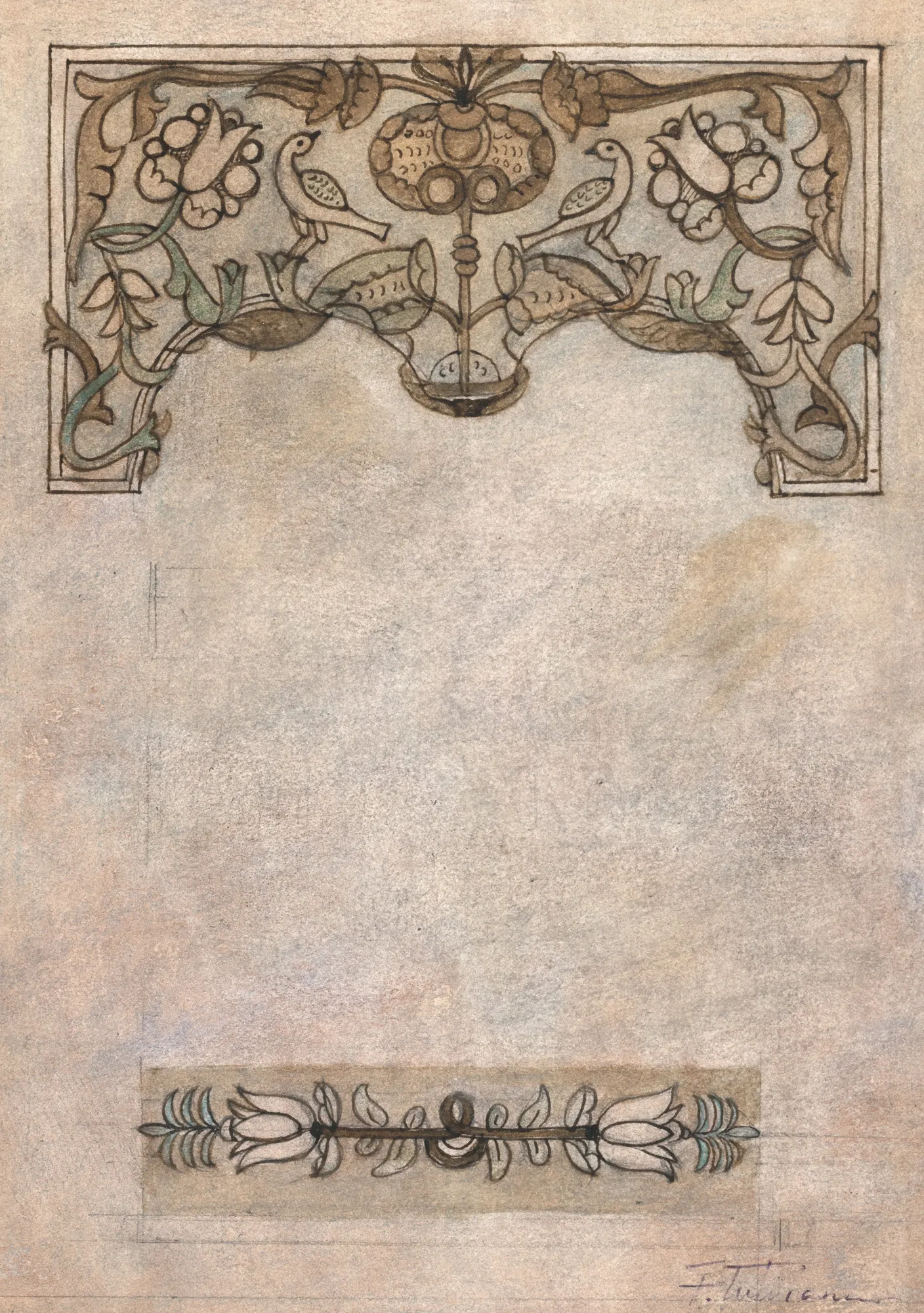 Original Model of a Book Cover, by Floarea Țuțuianu, circa 1980, from the collection of literary critic and editor Magdalena Popescu-Bedrosian