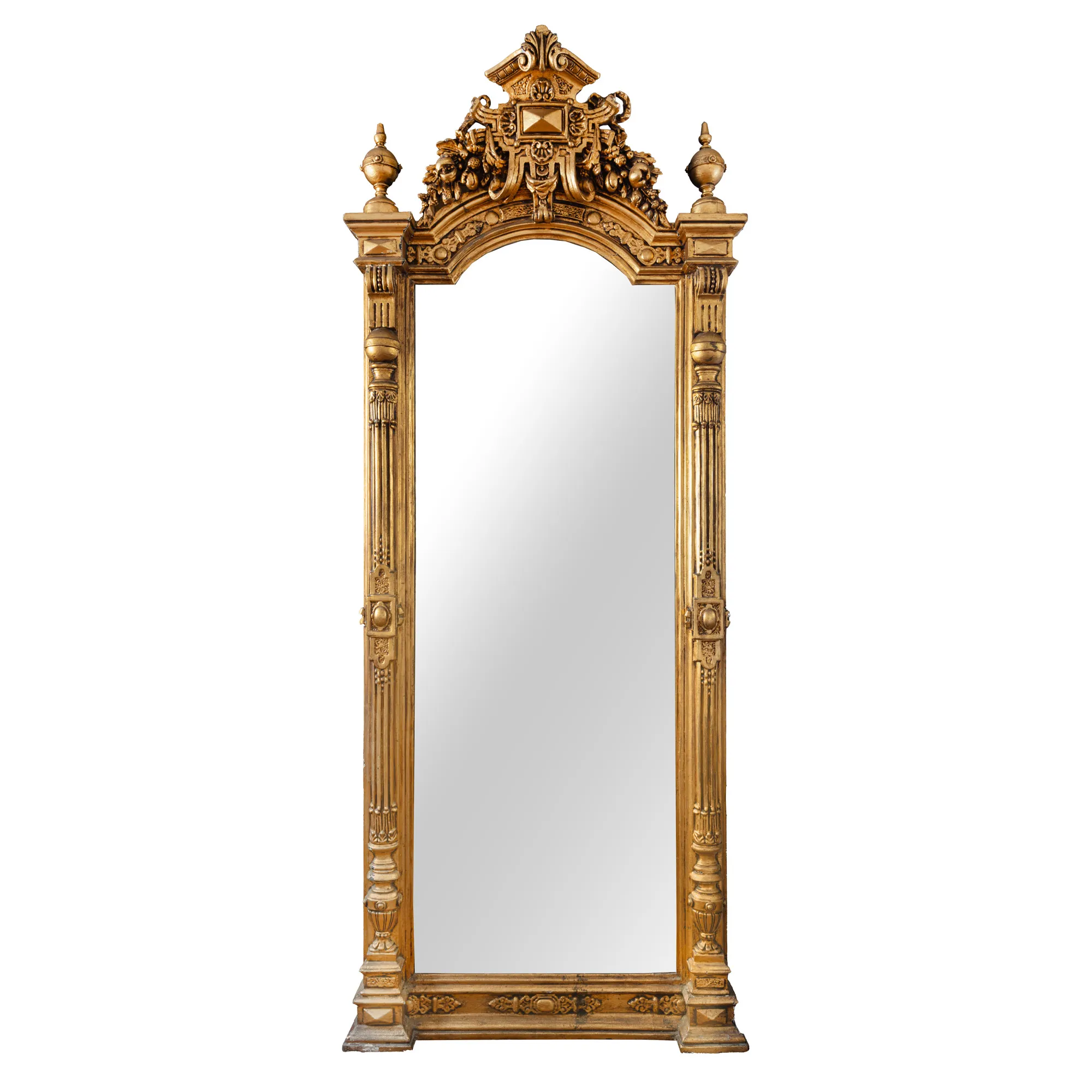 Impressive Rococo mirror, in gilded wood and crystal, cca. 1940