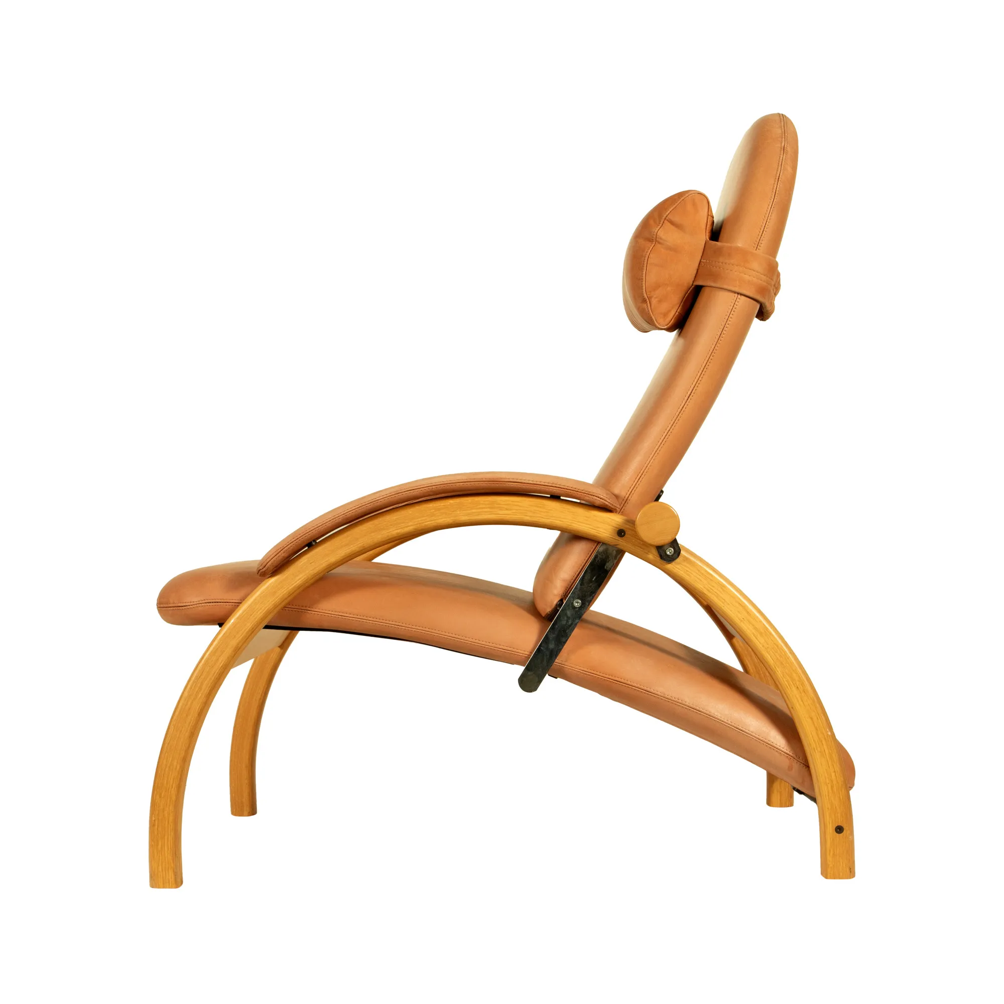 "Optima" - leather and bentwood chair, design by Ingmar & Knut Relling for Westnofa, circa 1980