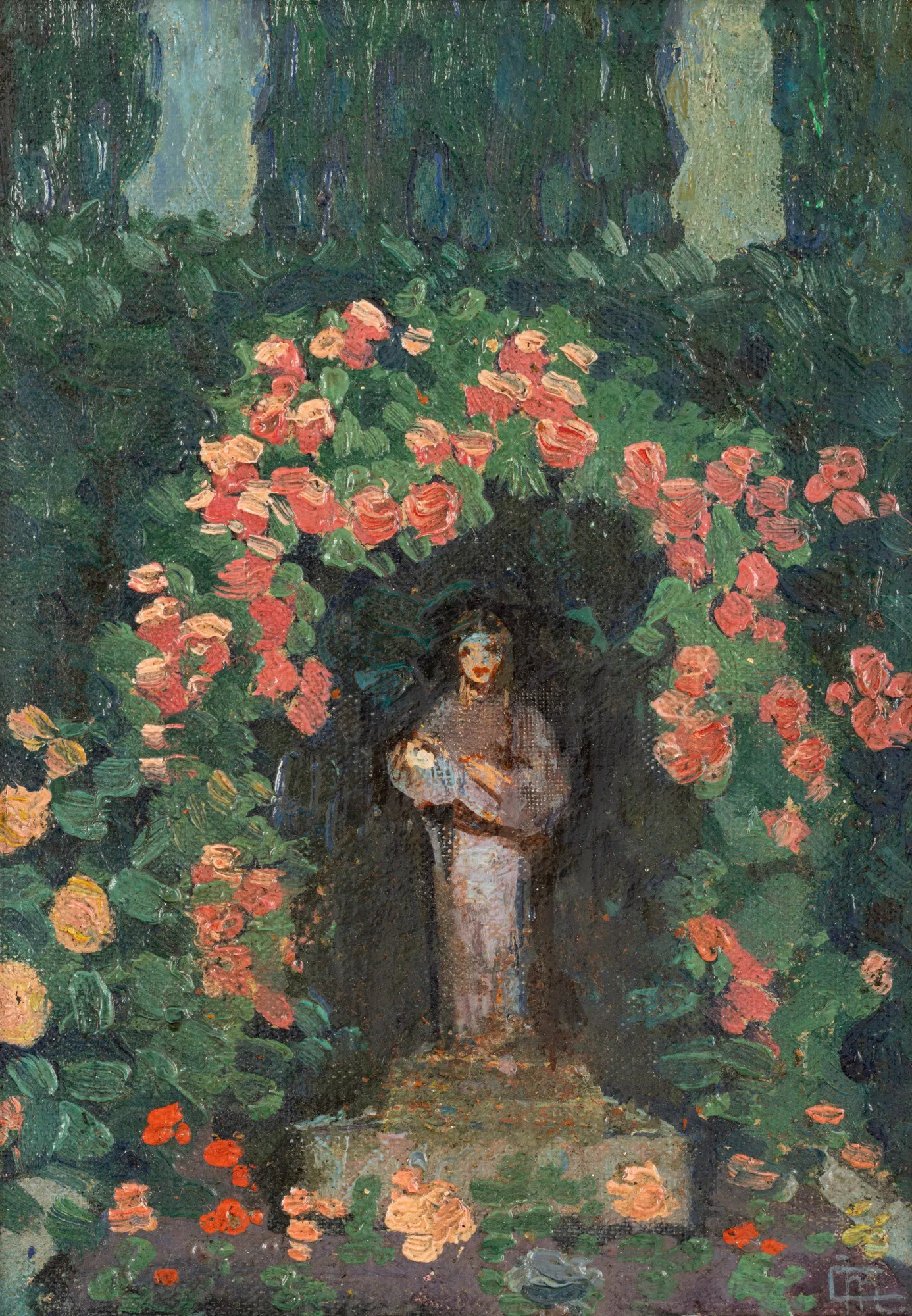 Madonna among flowers