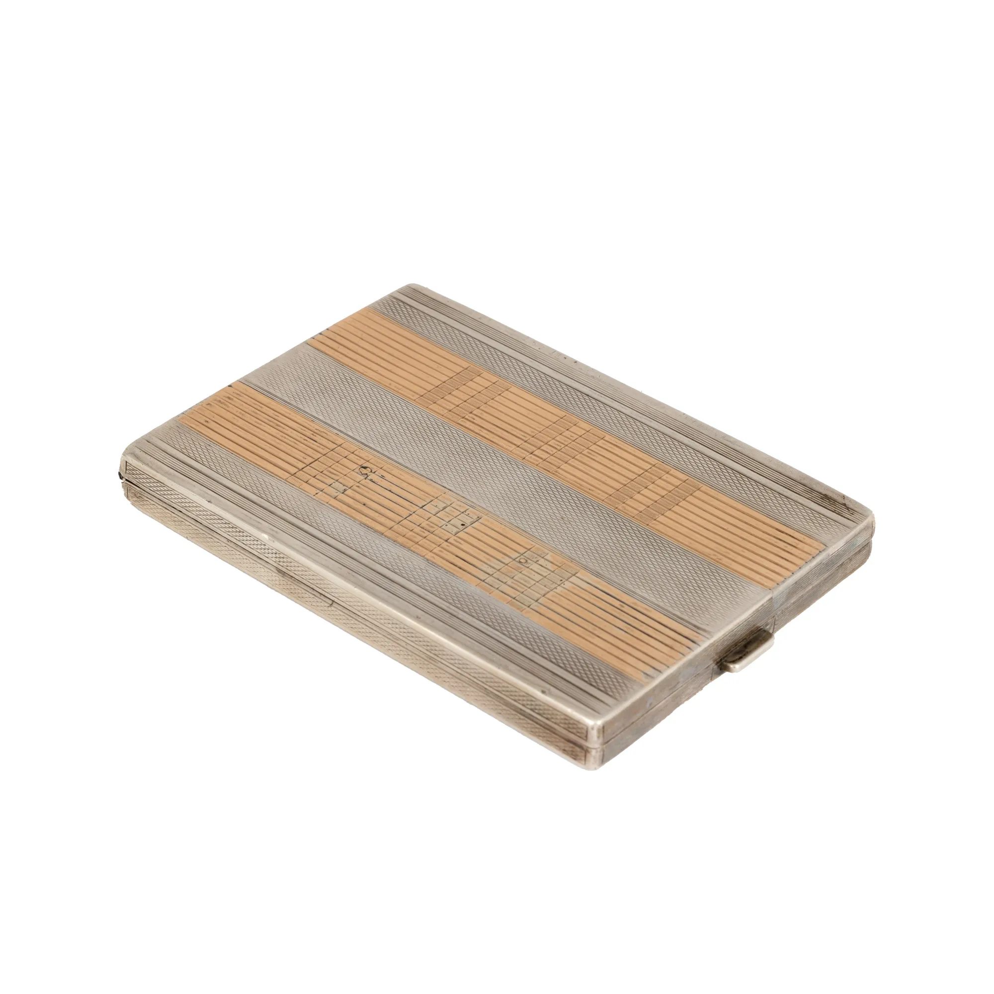 Art Deco Cigarette Case, partially gilded silver, circa 1930