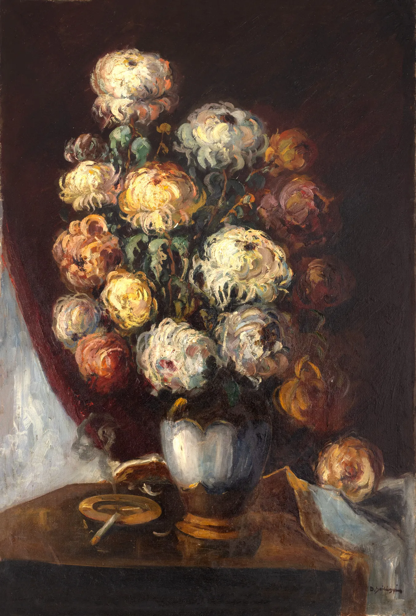 Still Life with Chrysanthemums and Tobacco