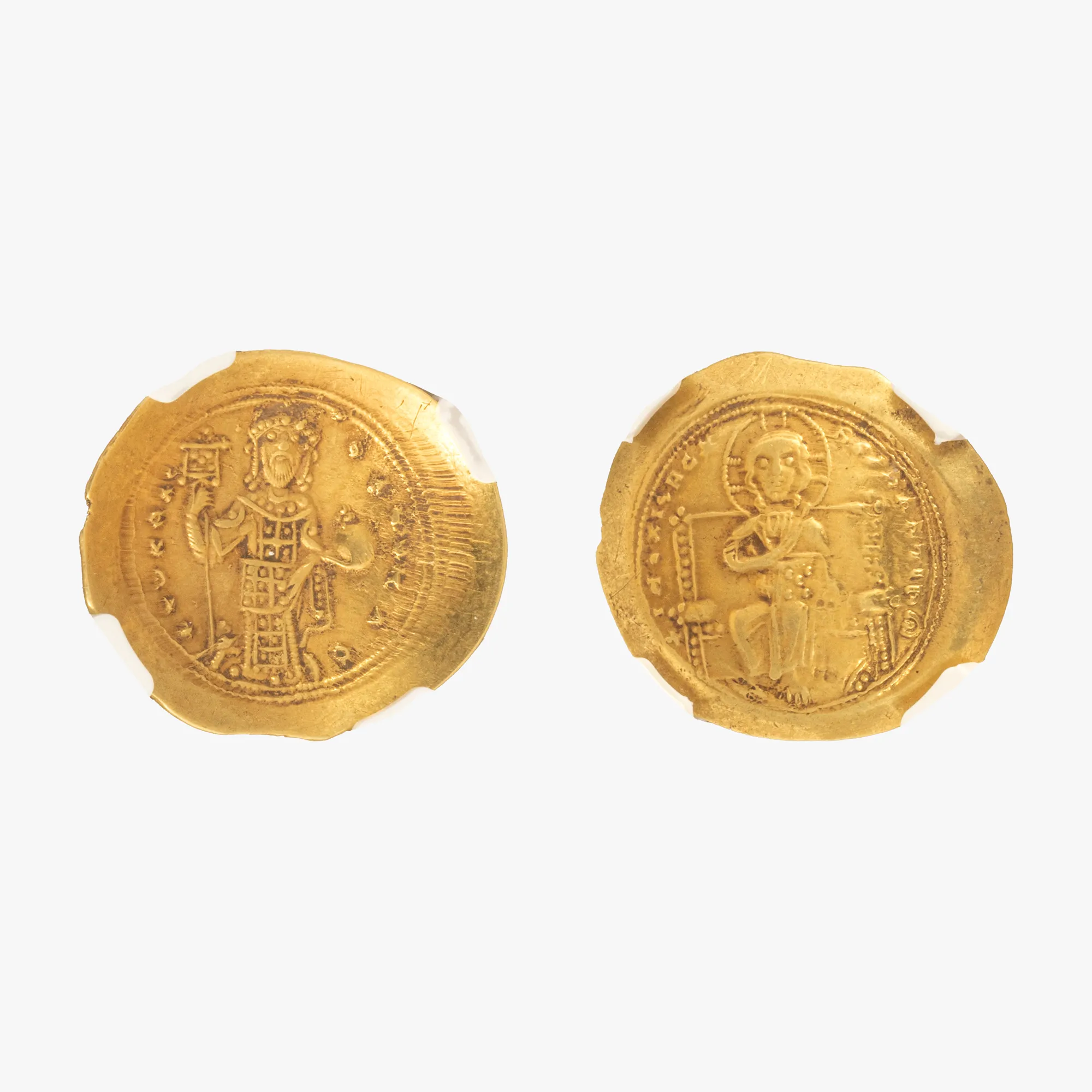 Monedă Nomisma Histamenon, Constantin al X-lea Ducas, Imperiul Bizantin, 1059-1067, gradată NGC XF, aur