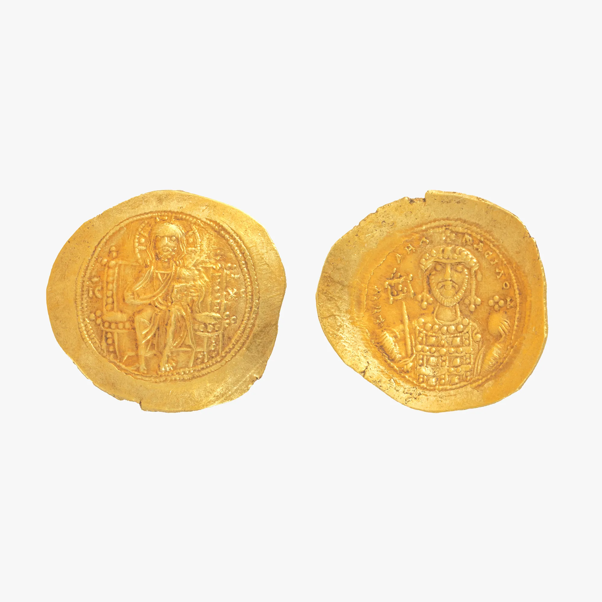 Monedă Nomisma Histamenon, Mihail al VII-lea Ducas, Imperiul Bizantin, 1071–1078 e.n., aur