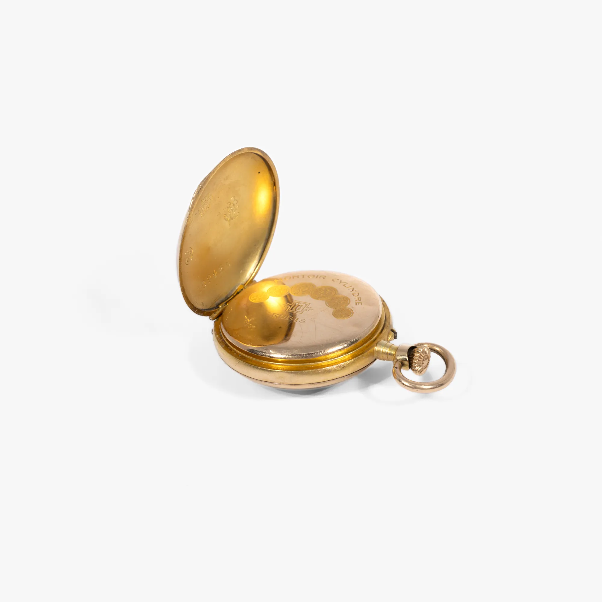 Gold watch, decorated with diamonds, pocket, for ladies