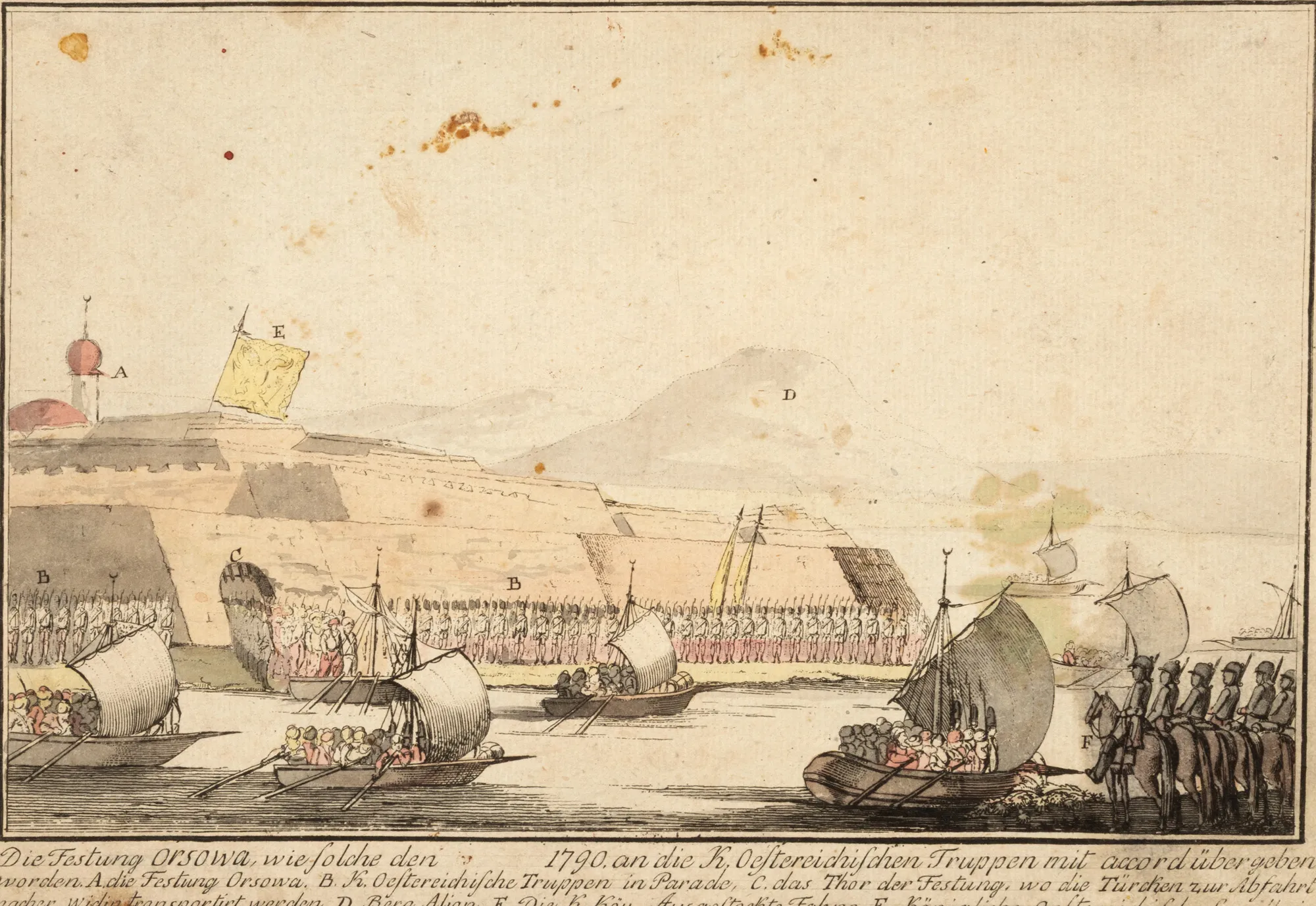 ”Cetatea Orșovei”, de Anton Balzer, 1790
