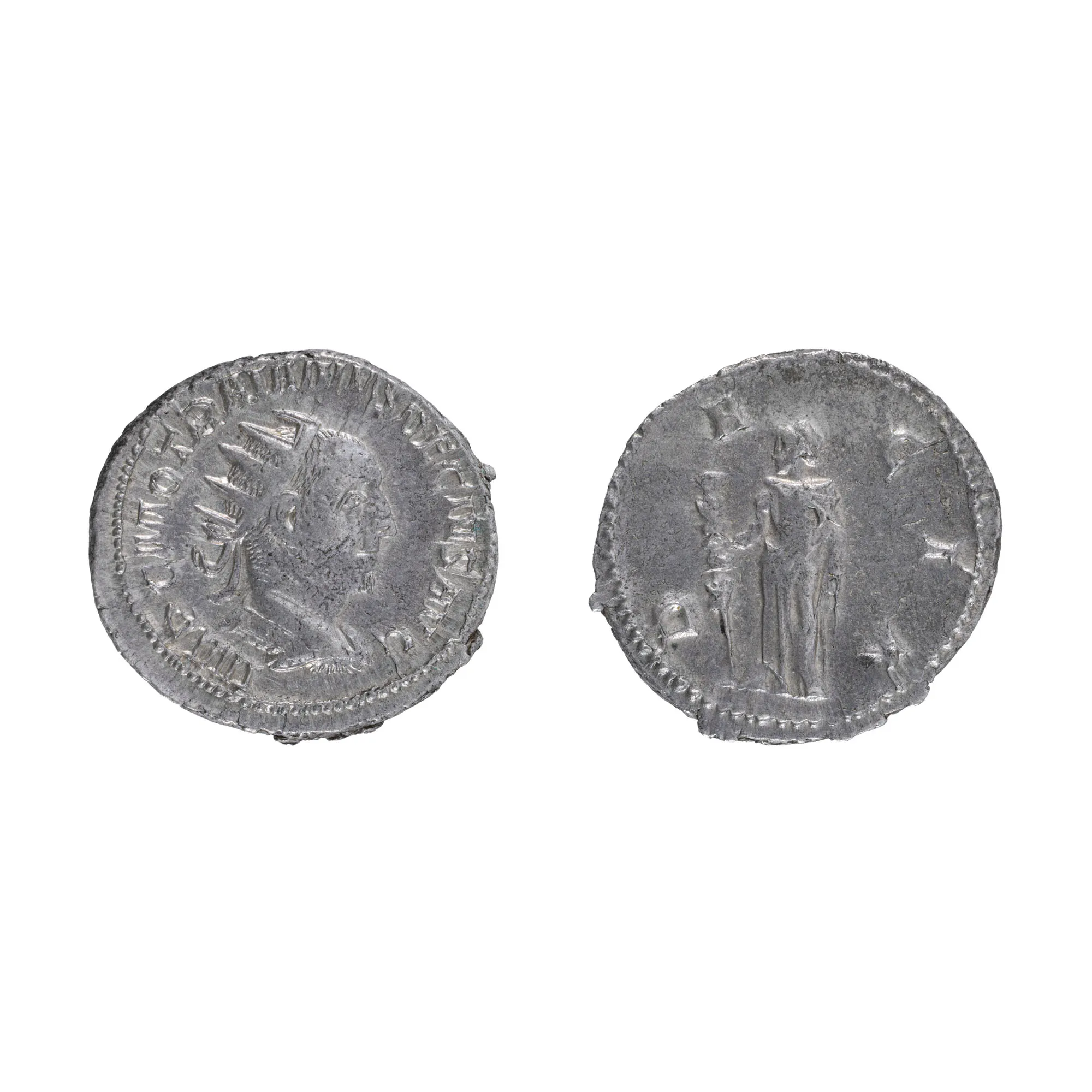 Antoninianus Coin, Traian Decius, Roman Empire, 250-251 A.D., Silver