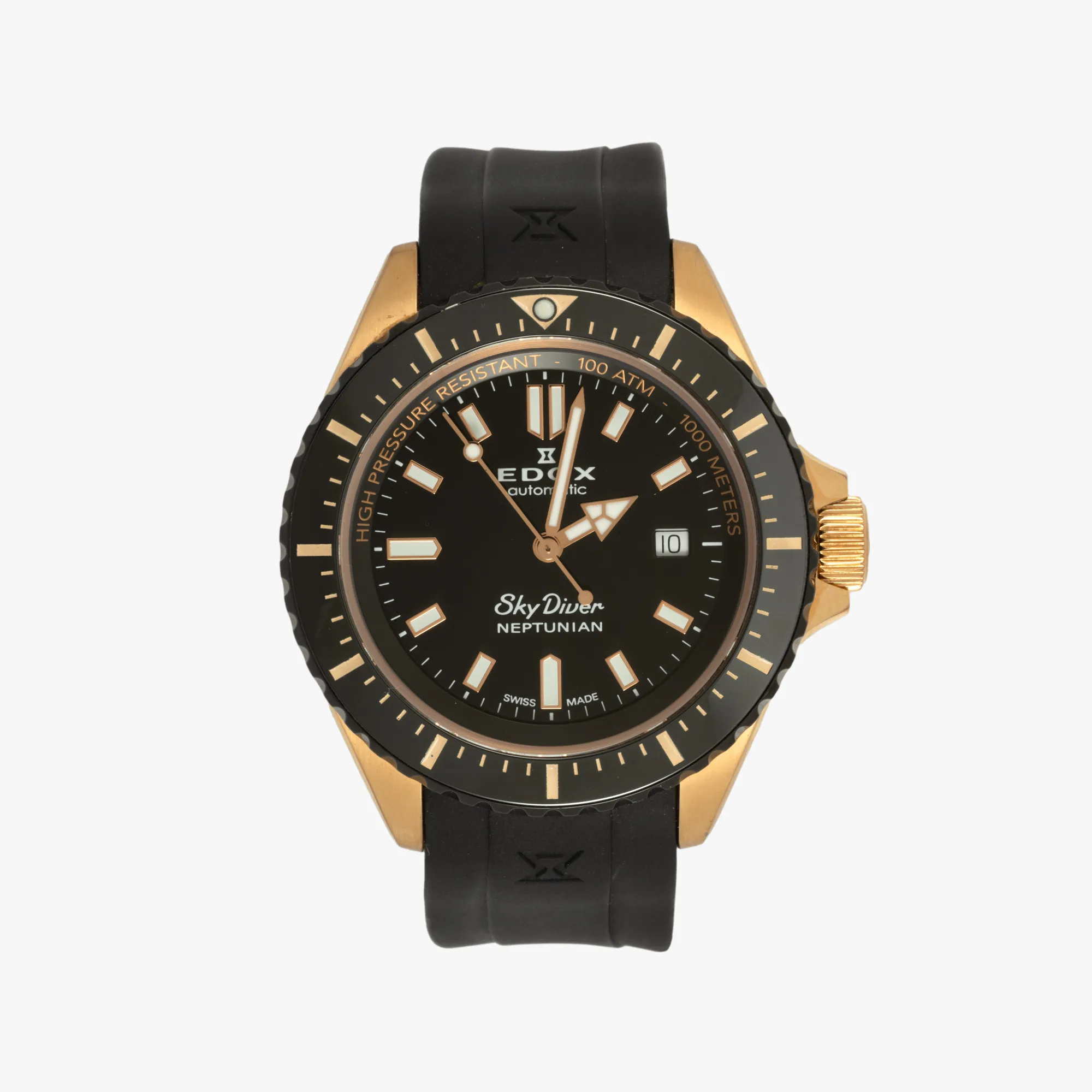 Ceas Edox Sky Diver Neptunian, de mână, bărbătesc, însoțit de cutia originală și certificat pentru chronometru