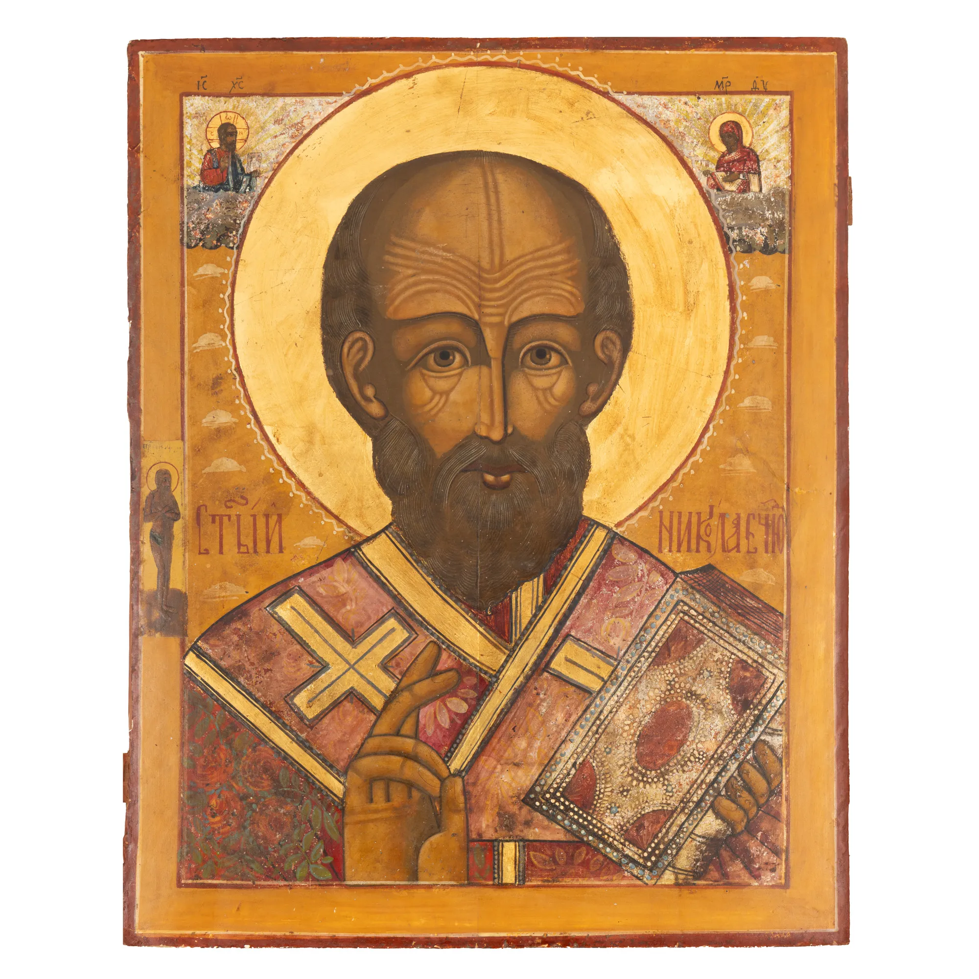 Icon on wood, "Saint Hierarch Nicholas", Russian school, mid 19th century
