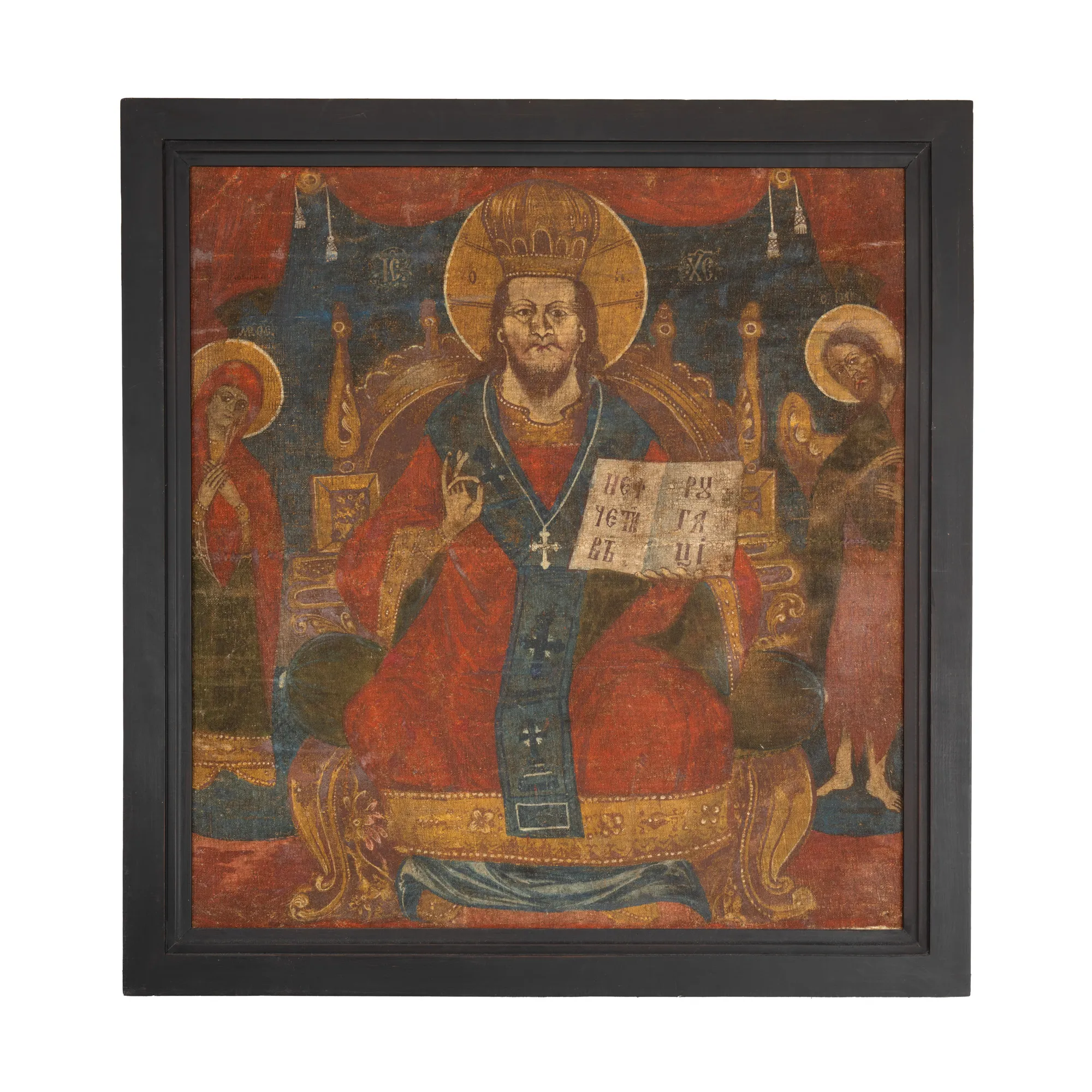 Icoană împărătească pe pânză, "Deisis", atelier transilvănean, sfârșitul sec. XVIII