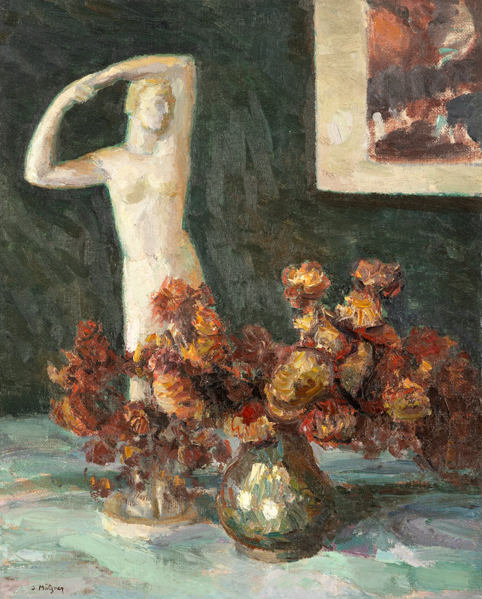 Flowers and Art (Marigolds and Mac Constantinescu)