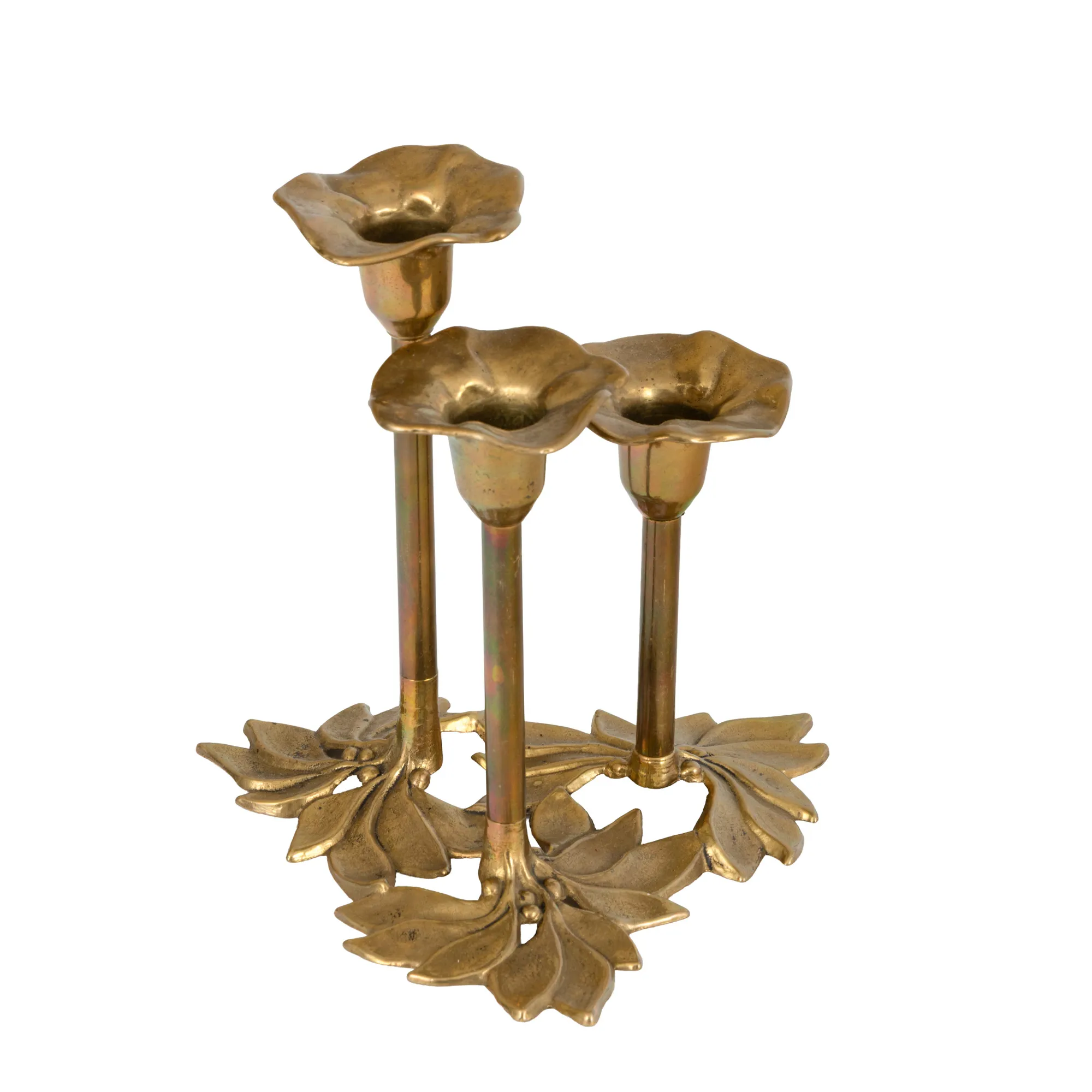 Gilded bronze candlestick in the style of Carl Frederik Christiansen
