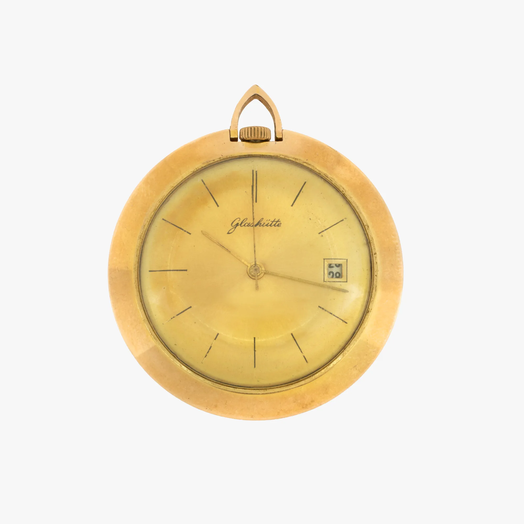 Glashutte Watch, gold-plated steel, pocket, men's