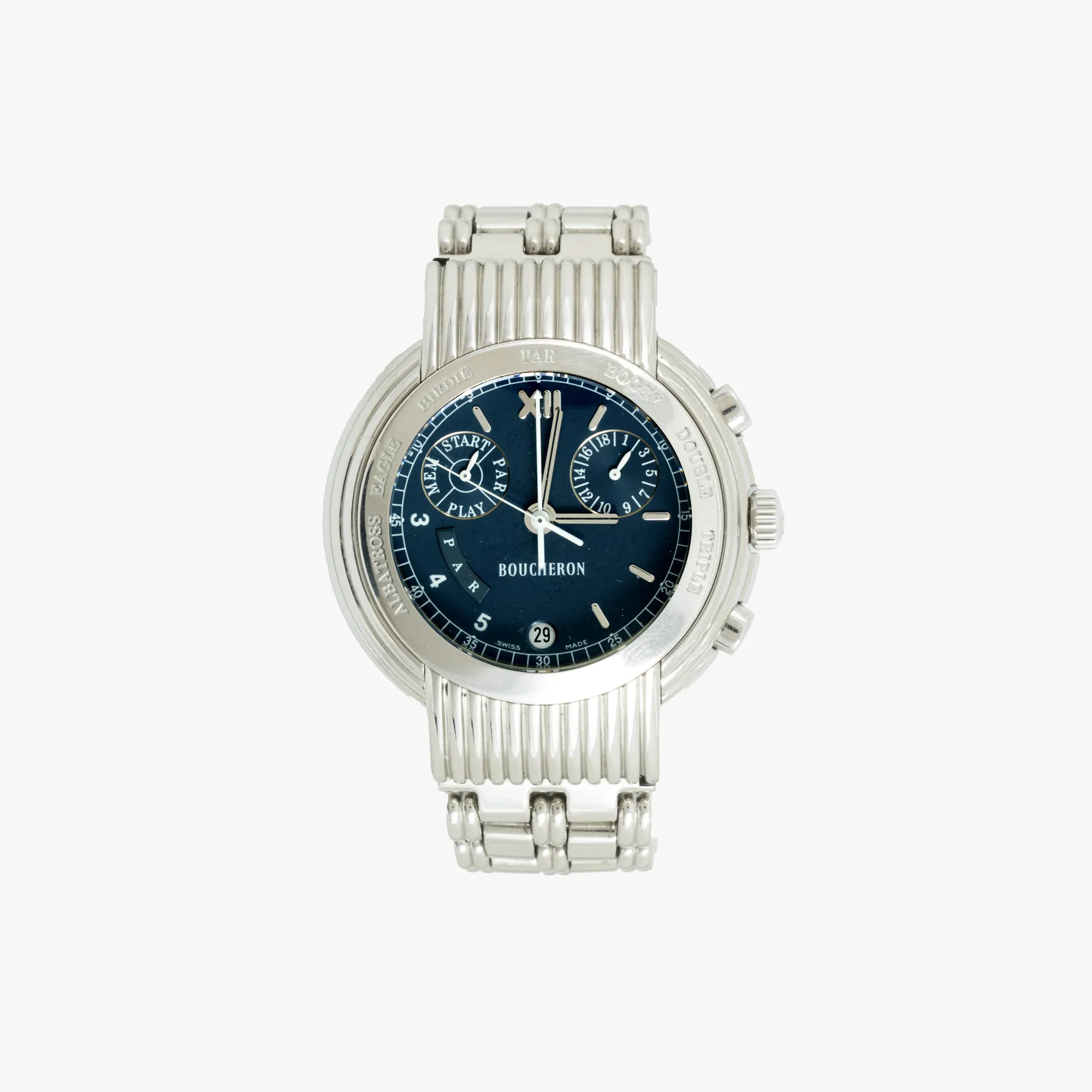 Unique Boucheron Chrono Golf hand watch, for men