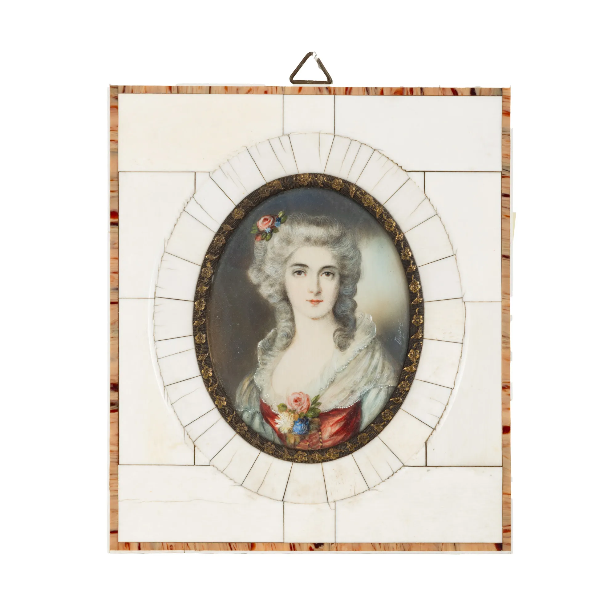 ”Comtesse du Barry” - pictură pe suport din fildeș, cca. 1900