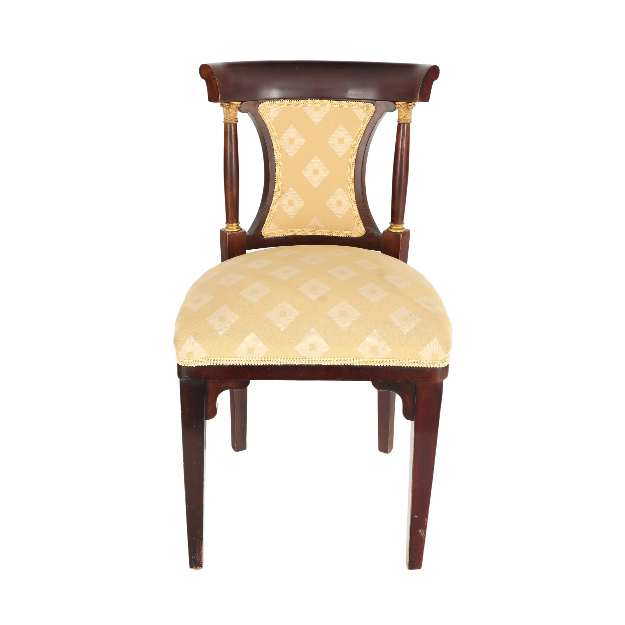 Empire-style piano chair, decorated with gilded bronze elements, early 20th century
