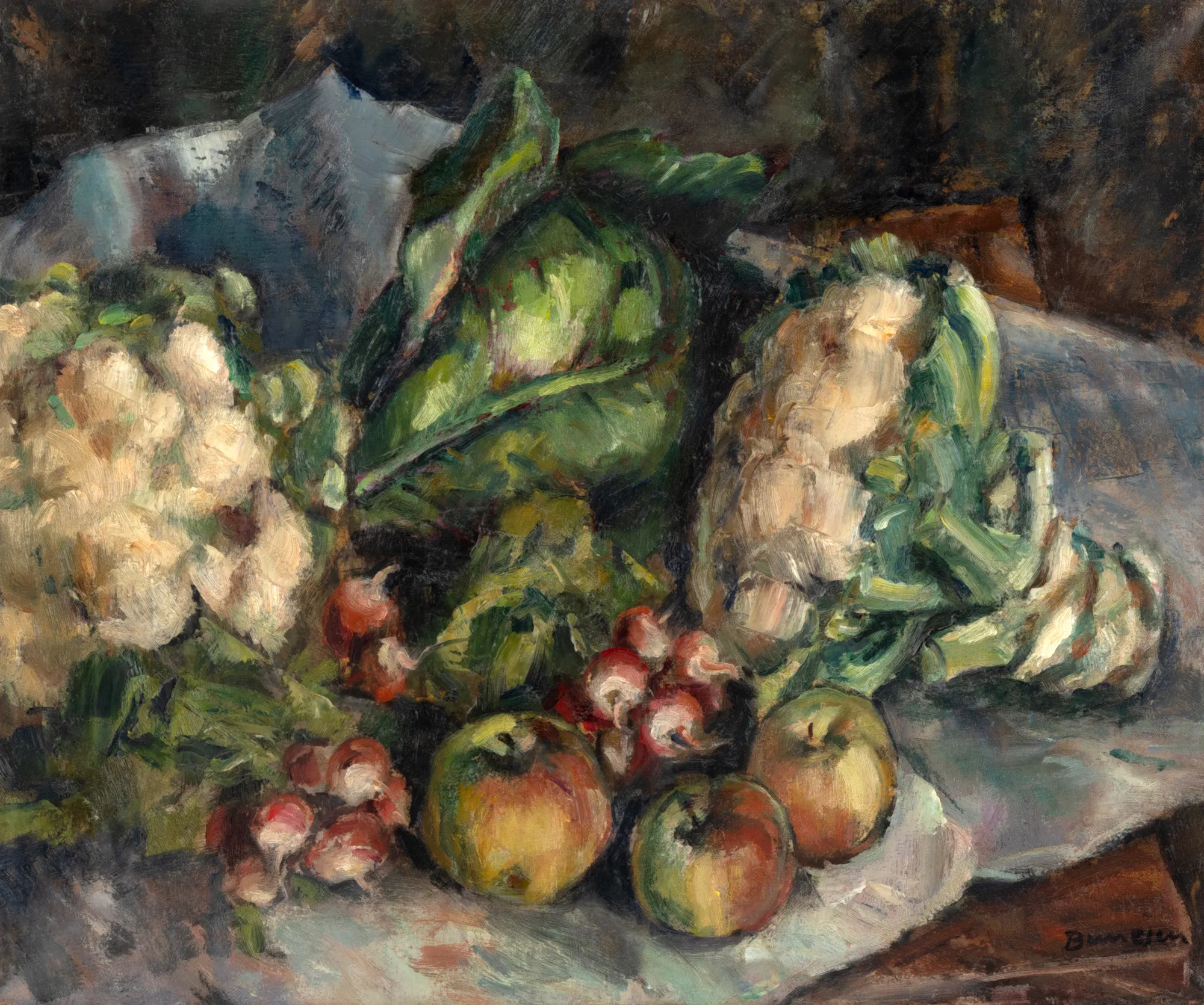 Still Life with Vegetables and Apples