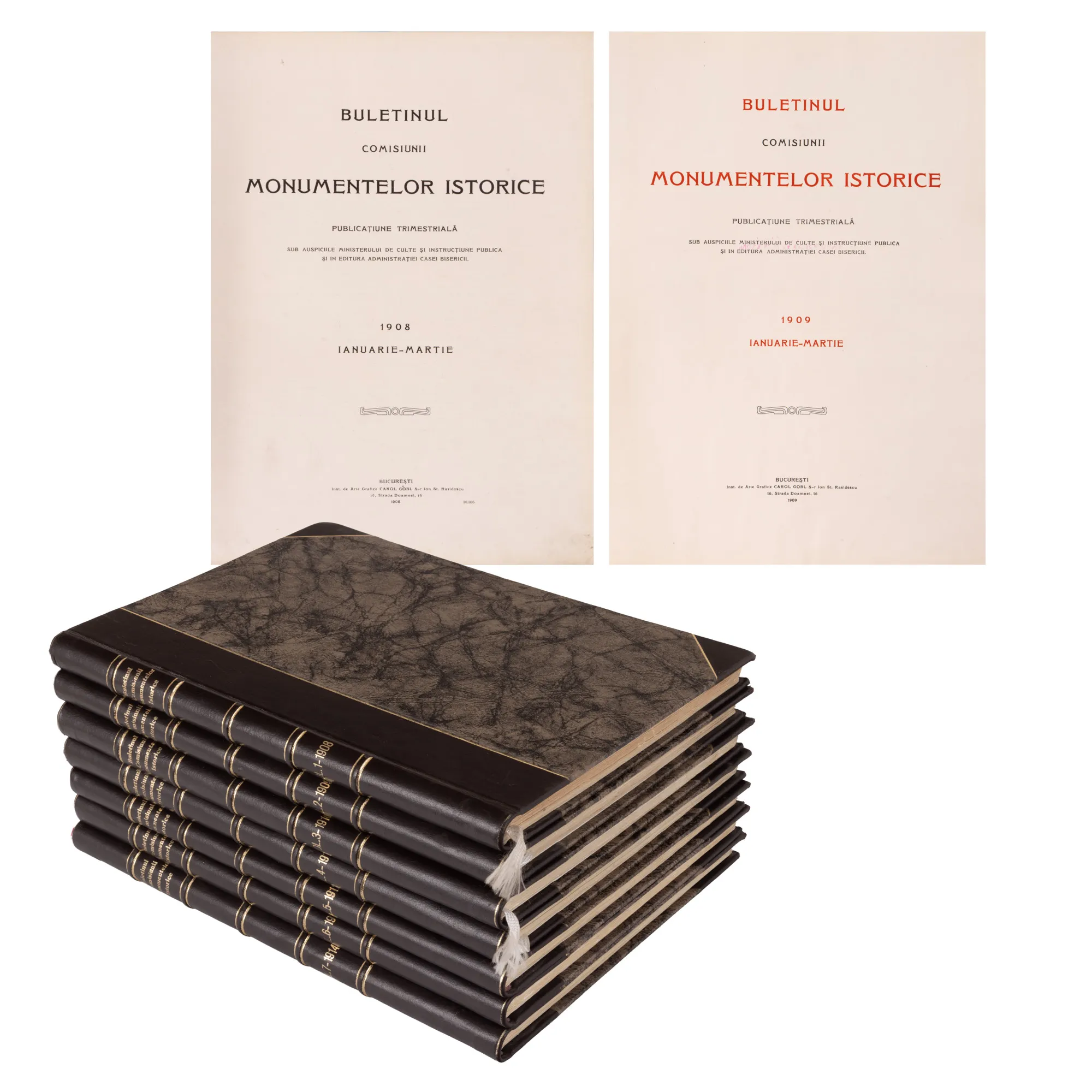 "Bulletin of the Historical Monuments Commission", seven volumes, Bucharest, 1908-1914