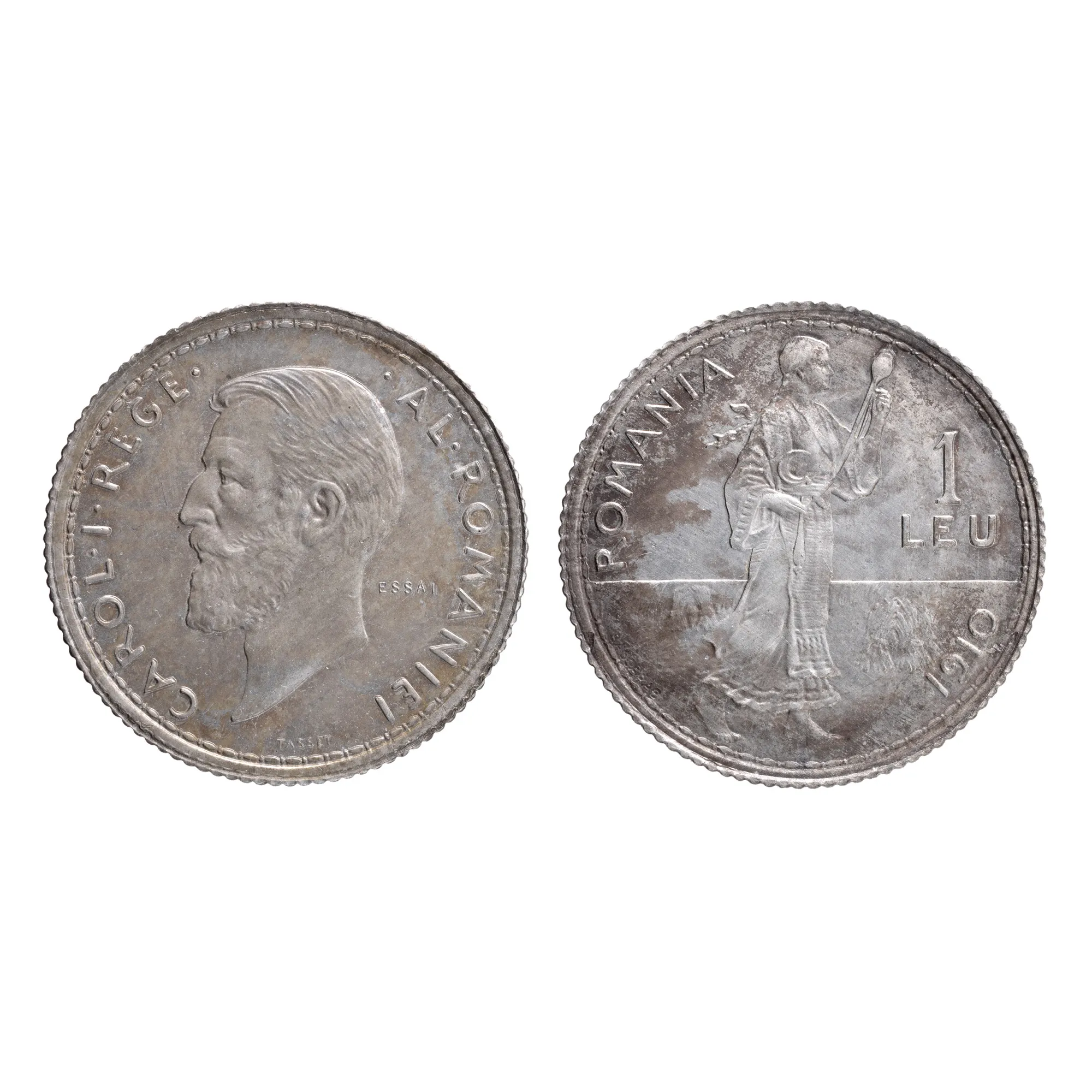Probă monetară, 1 Leu, 1910, argint 