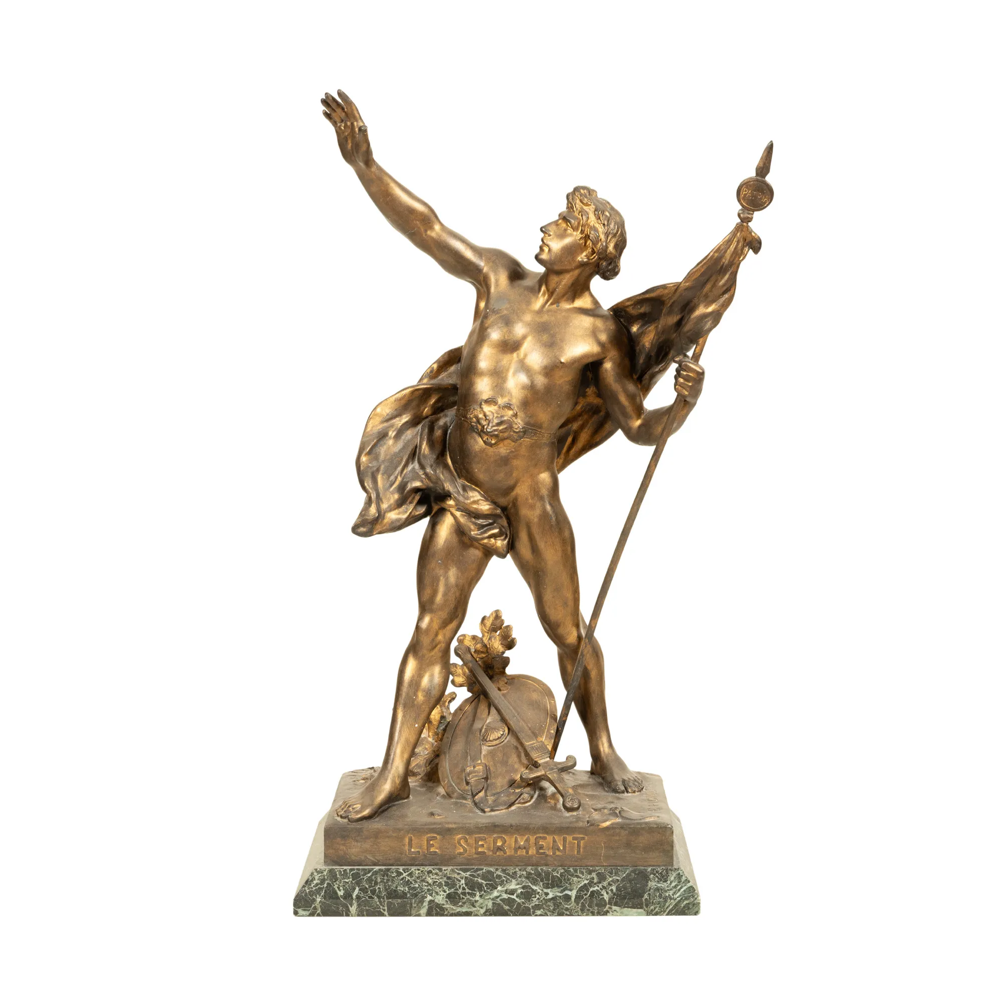 "Le serment" - statuetă reprezentând un soldat, cca. 1890