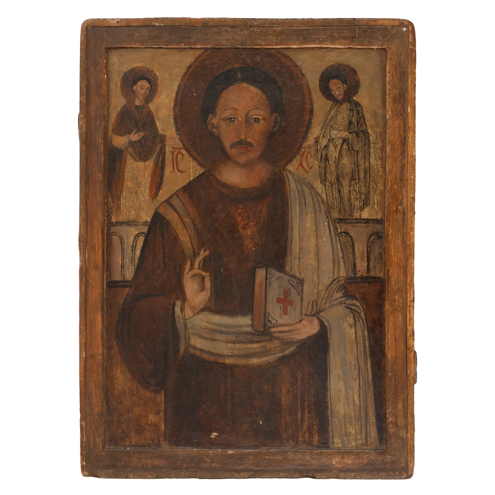 Icoană pe lemn, ”Isus Pantocrator”, școală transilvăneană, sfârșitul sec. XVIII