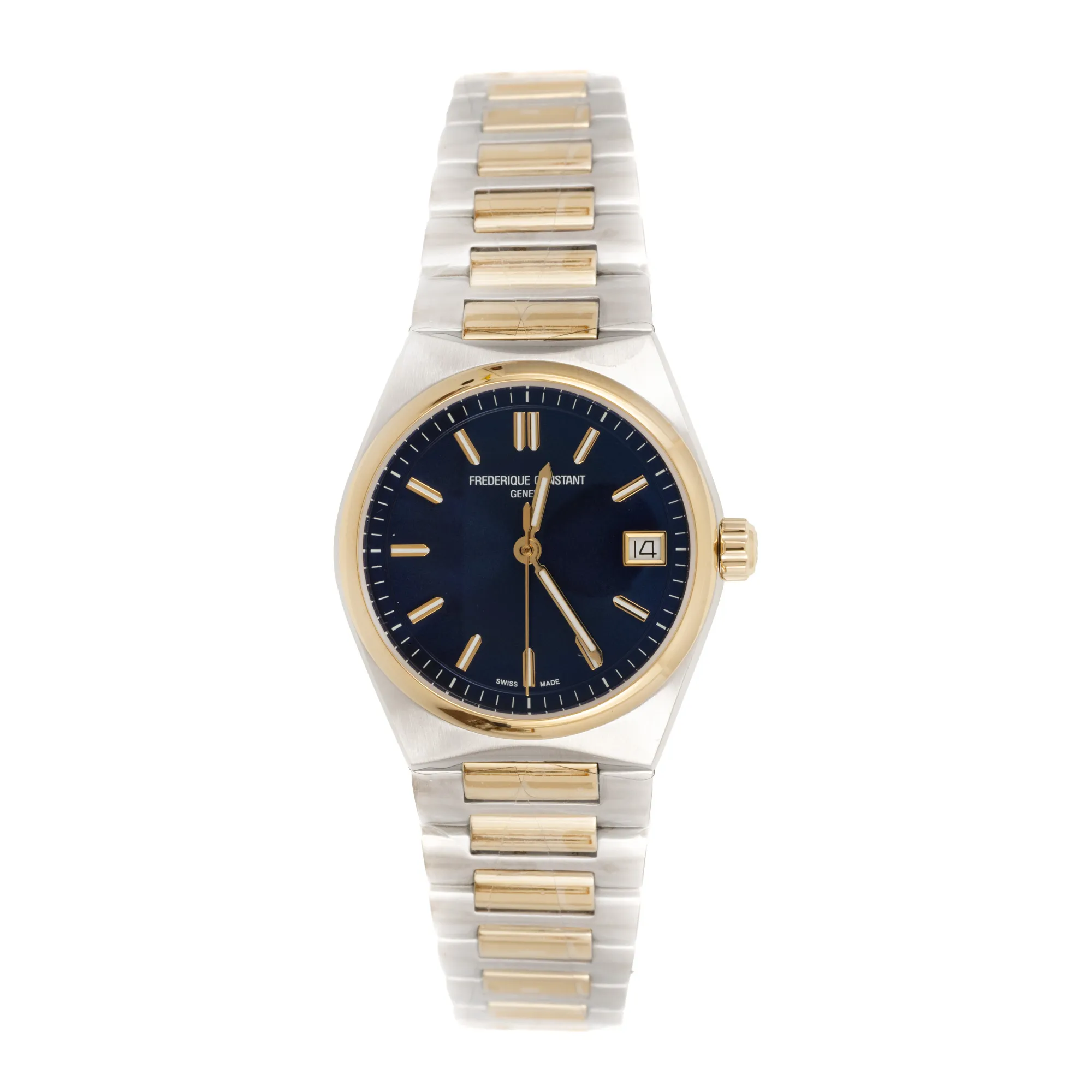Frederique Constant Highlife watch, new, made of gold and steel, hand-wound, for women