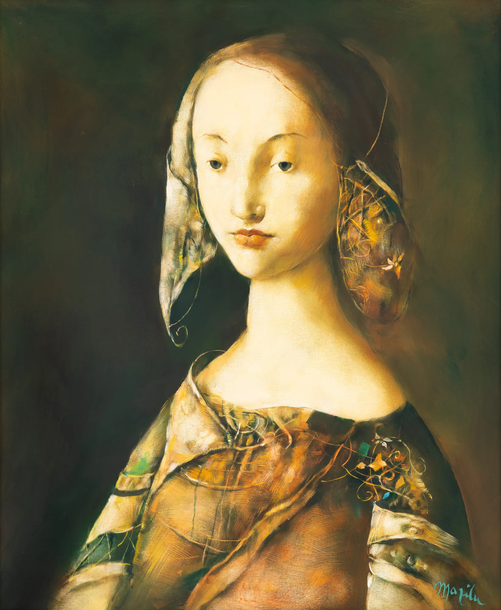 Young girl in a floral dress